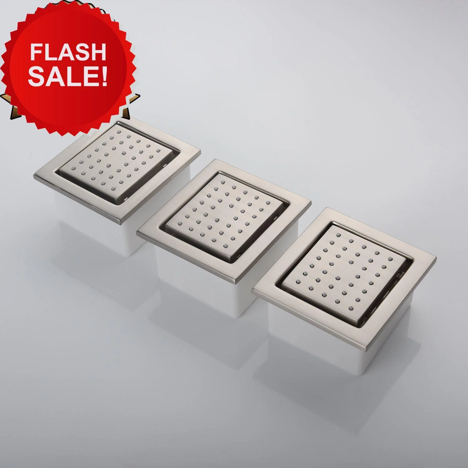 22inch rainfall and waterfall Brushed Nickel 4 Way Thermostatic Shower Faucet with 4inch Body Jet - Image 5