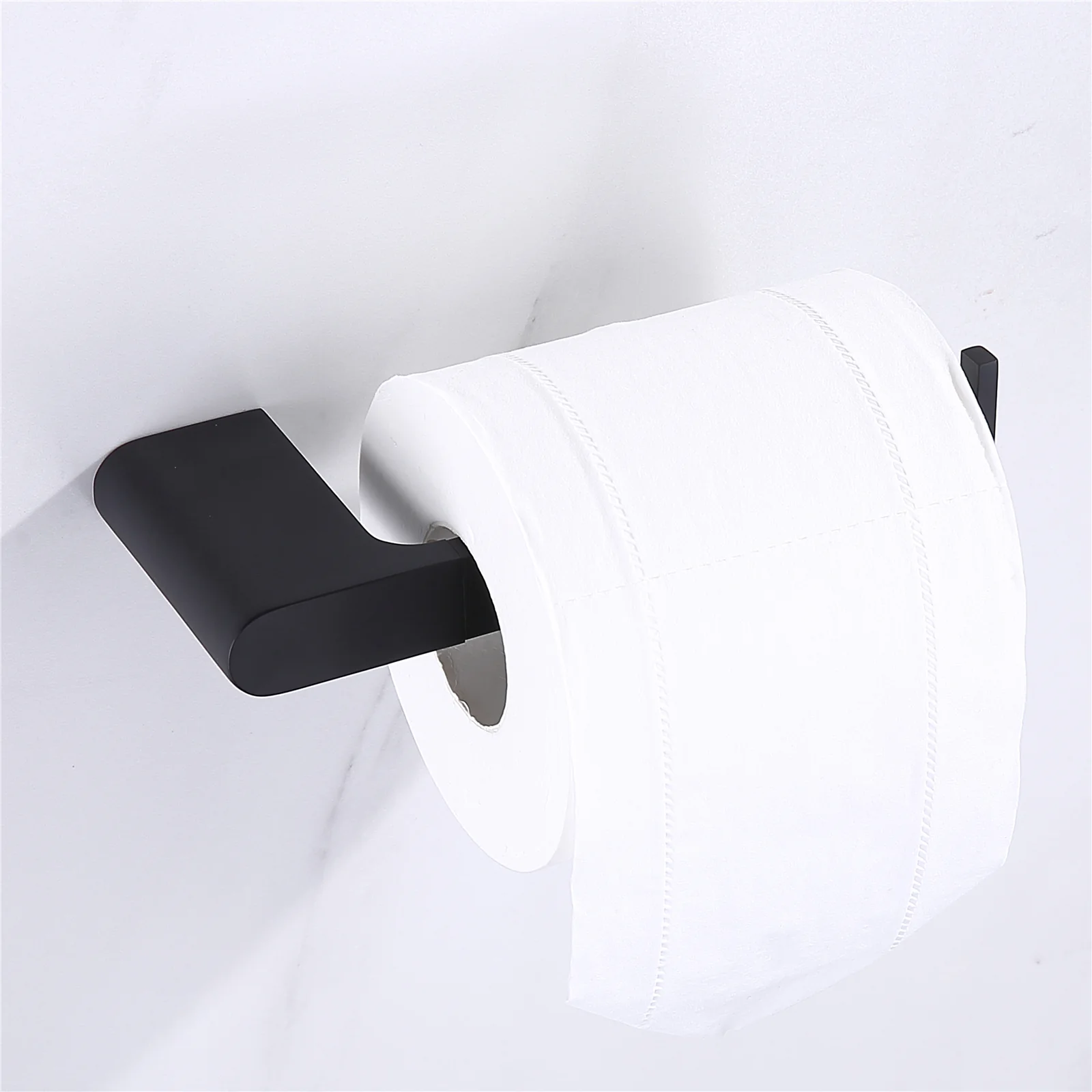 Luxurious 4-Piece Brass Matte Black Bathroom Hardware Set: Towel Bar, Towel Ring, Toilet Paper Holder, Robe Hook, and Tower Holder - Wall Mounted - Image 20