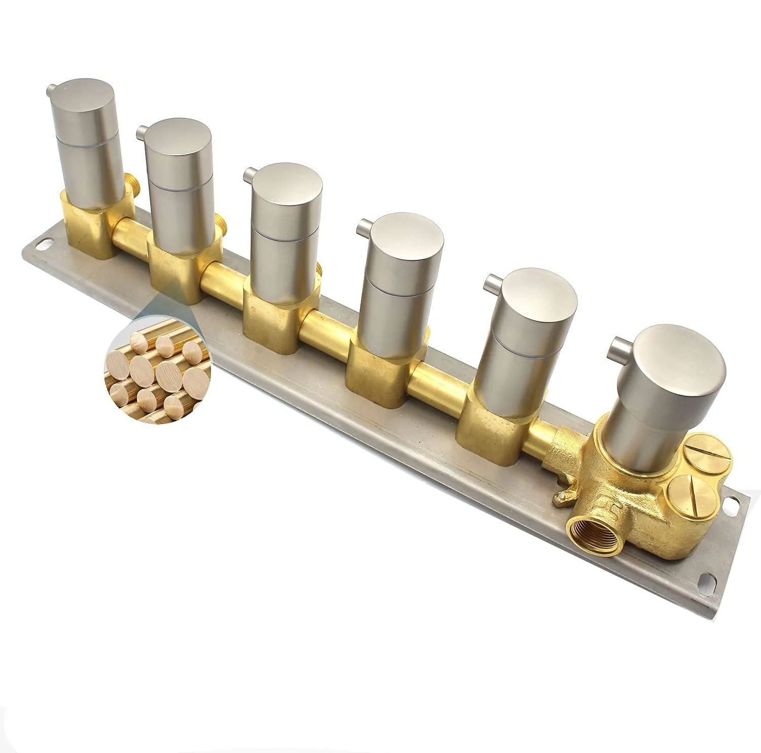 5 way thermostatic  rough in valve with trim - Image 4