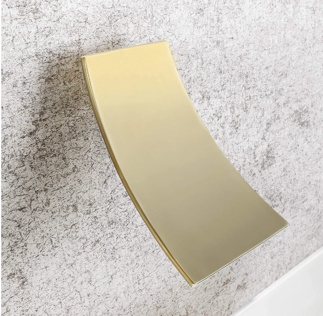 6 Inch Regular shower head wall Mount Brushed Gold two functions Shower System with pressure balance rough in valve and trim and waterfall tub spout - Image 11