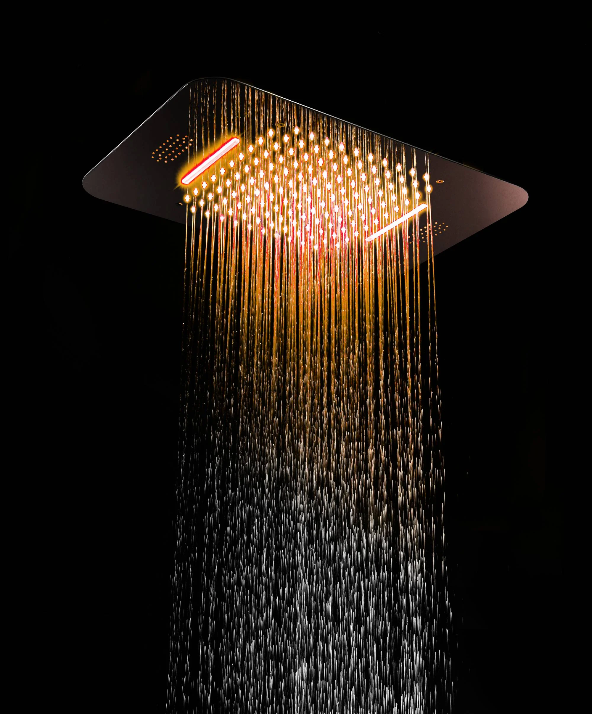 Chrome 4-Way Digital Display Thermostatic Shower Faucet with 23x15-Inch Music LED Showerhead Offering 64 Colors, Simultaneous and Separate Functionality - Image 2