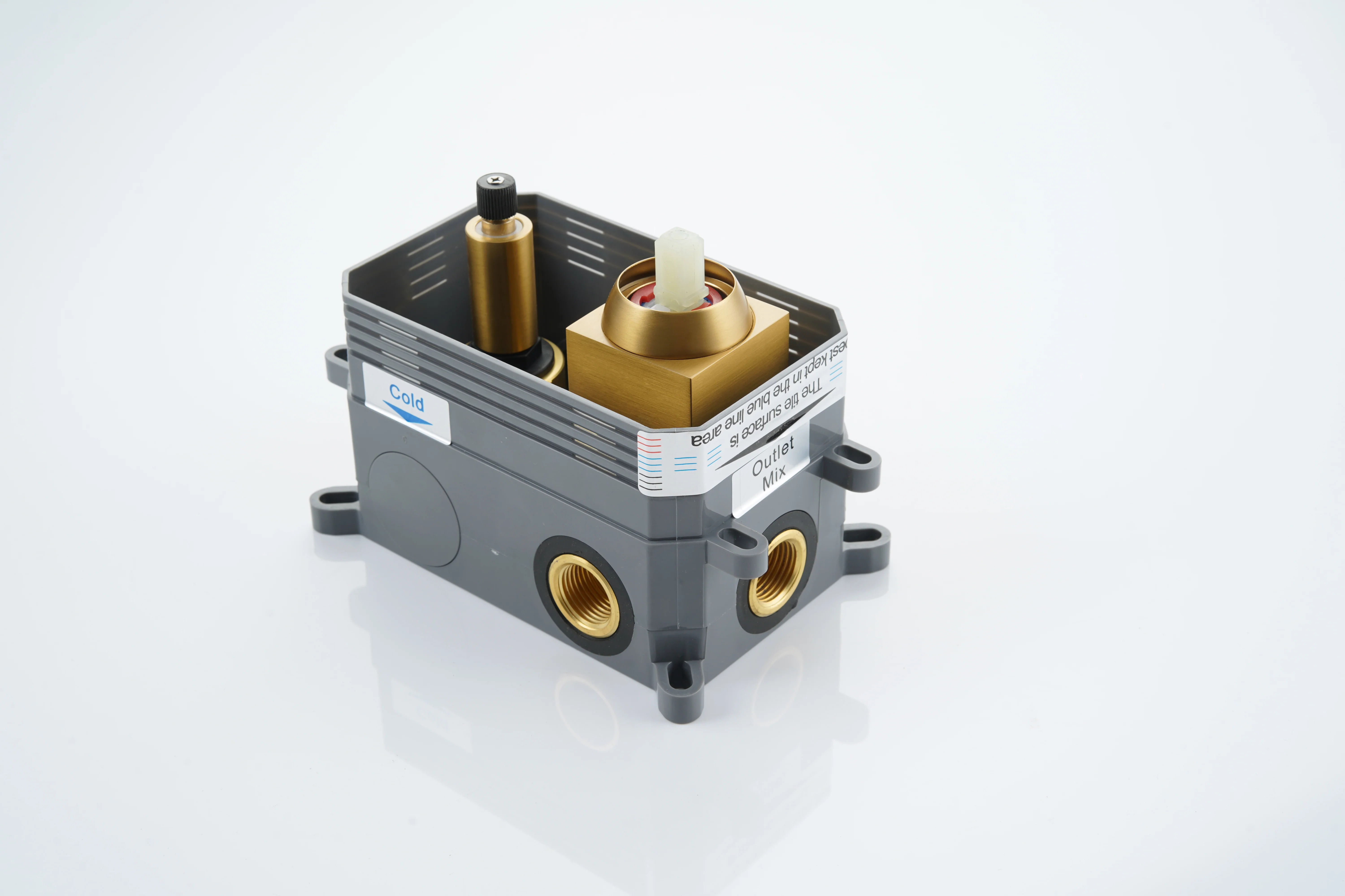 Brushed Gold  12 Inch or 16 inch Rain head Ceiling Mount two way pressure balance Shower System with Rough-in Valve Body and Trim - Image 14