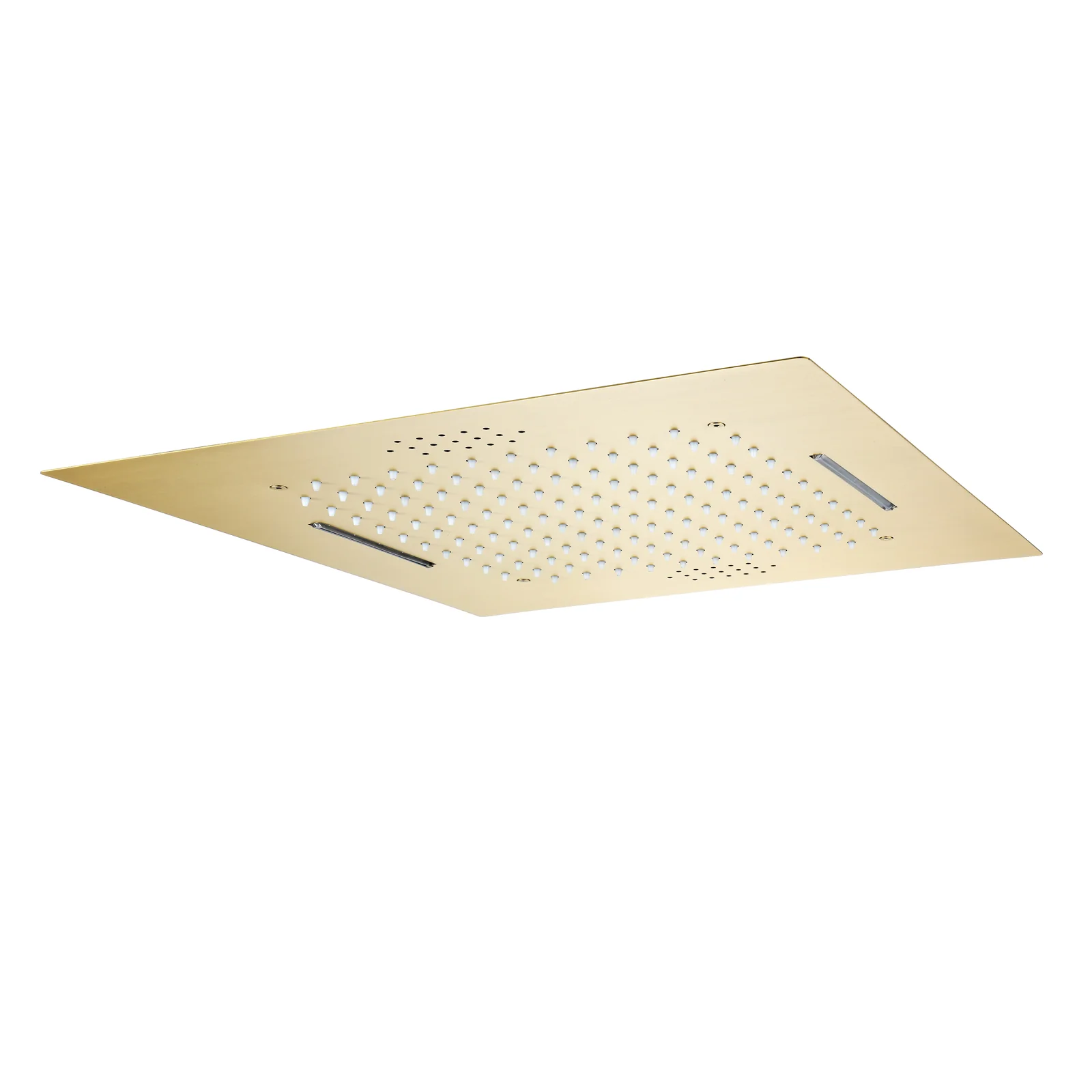 20-Inch or 24-inch Flushed Mounted Shower Head: Choose from Brushed Gold, Oil Rubber Bronze or  Matte Black, or Brushed Nickel, Featuring Rainfall Waterfall, Bluetooth Music, and 64 LED Lights - Image 5