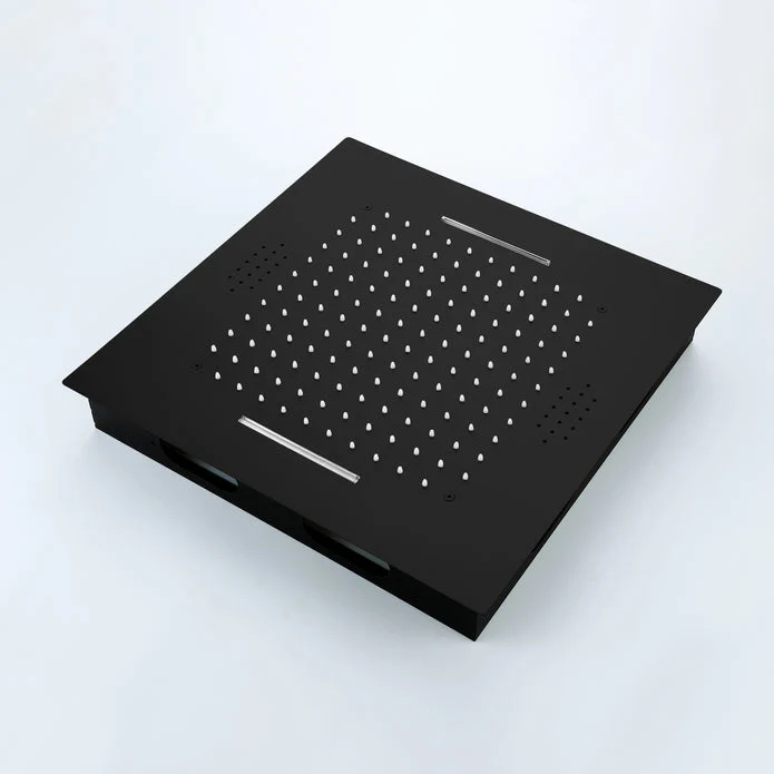 20-Inch or 24-inch Flushed Mounted Shower Head: Choose from Brushed Gold, Oil Rubber Bronze or  Matte Black, or Brushed Nickel, Featuring Rainfall Waterfall, Bluetooth Music, and 64 LED Lights - Image 7