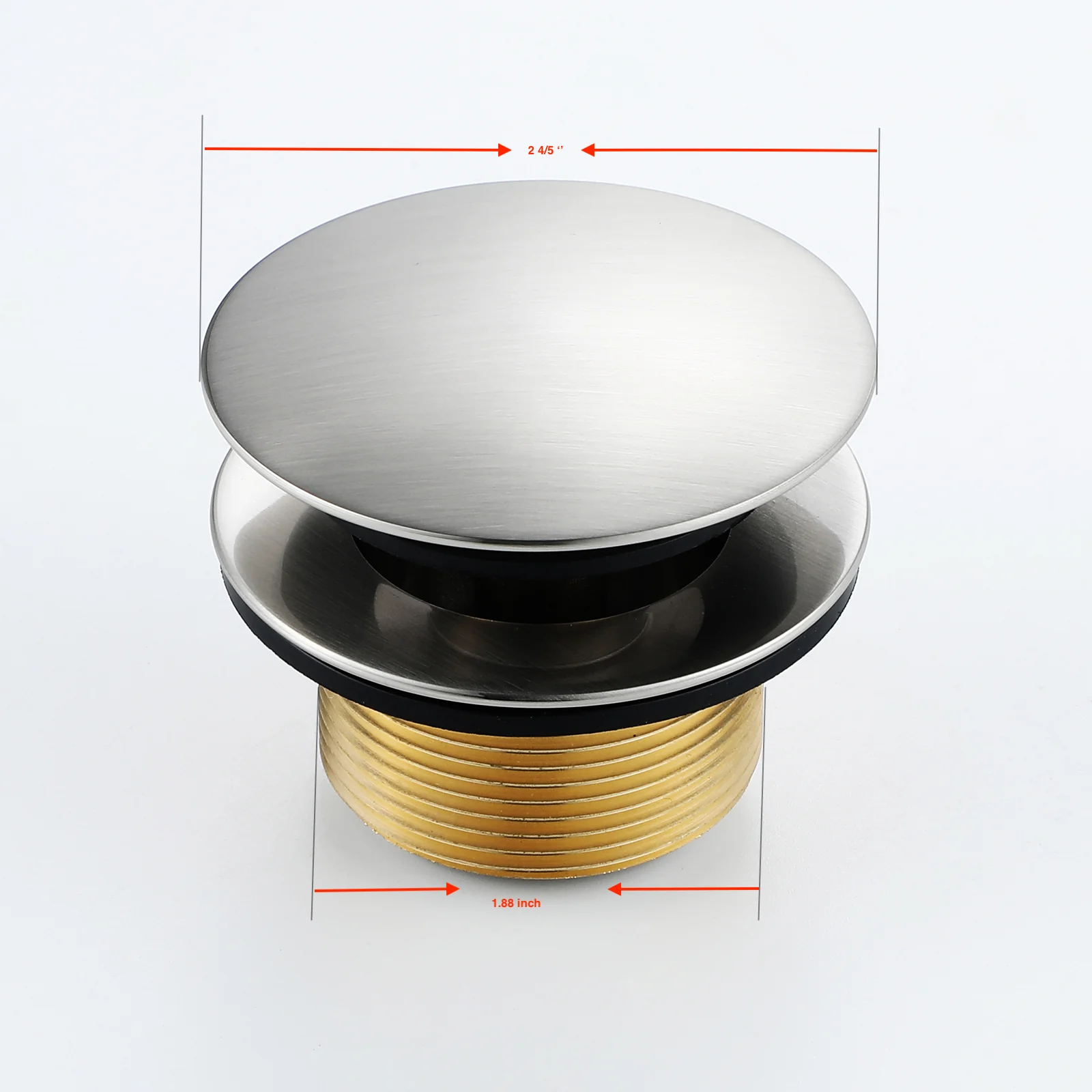 Tip-Toe Tub Trim Set with Two-Hole Overflow Faceplate, Replacement Bath Drain Trim Kit with 2-Hole Overflow Faceplate and Universal Fine/Coarse Thread 7 finishing colors available - Image 9
