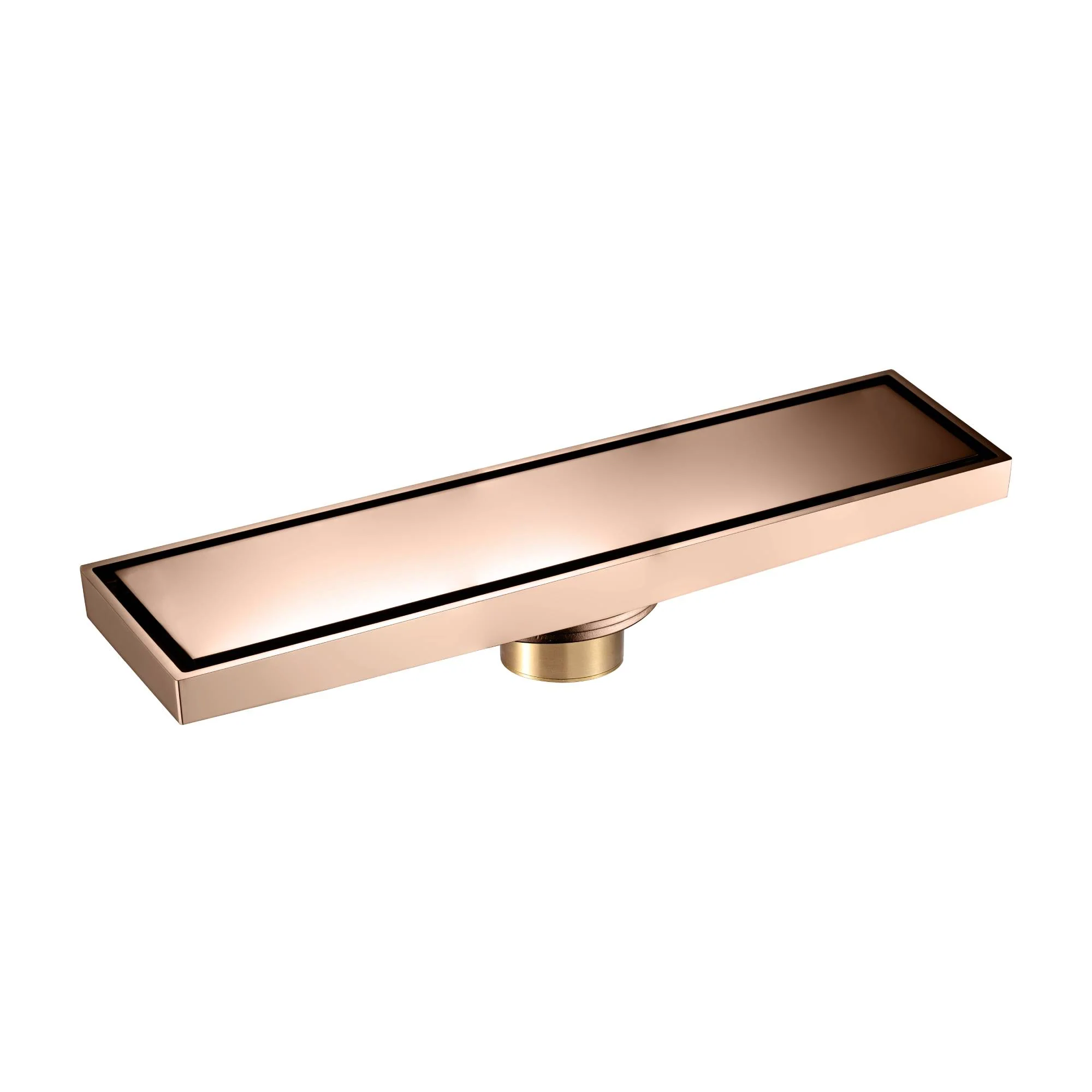 Rose Gold brass 11.8-inch brass Shower Floor Drain with Removable Strainer Cover and Square Anti-clogging - Image 3