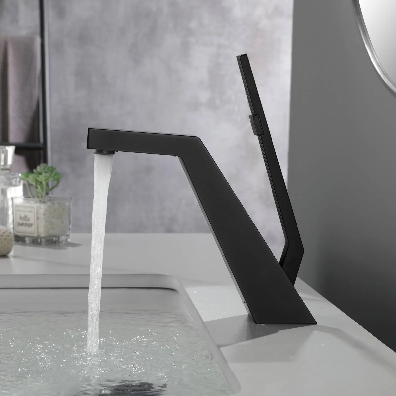 Brushed Gold or matte black or brushed nickel Bathroom Sink Faucet single handle with pop up overflow brass drain - Image 10