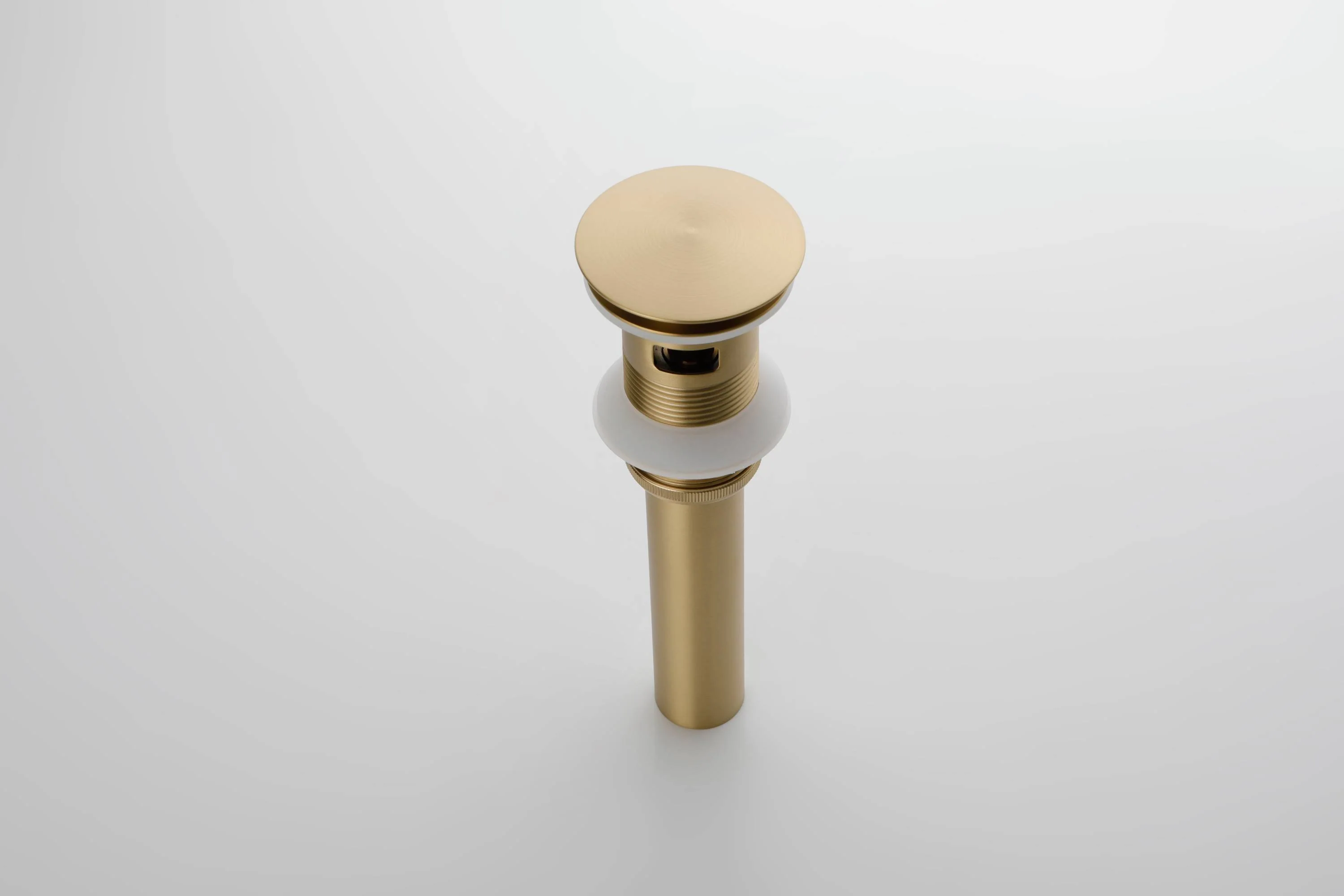 Brushed Gold or matte black or brushed nickel Bathroom Sink Faucet single handle with pop up overflow brass drain - Image 7