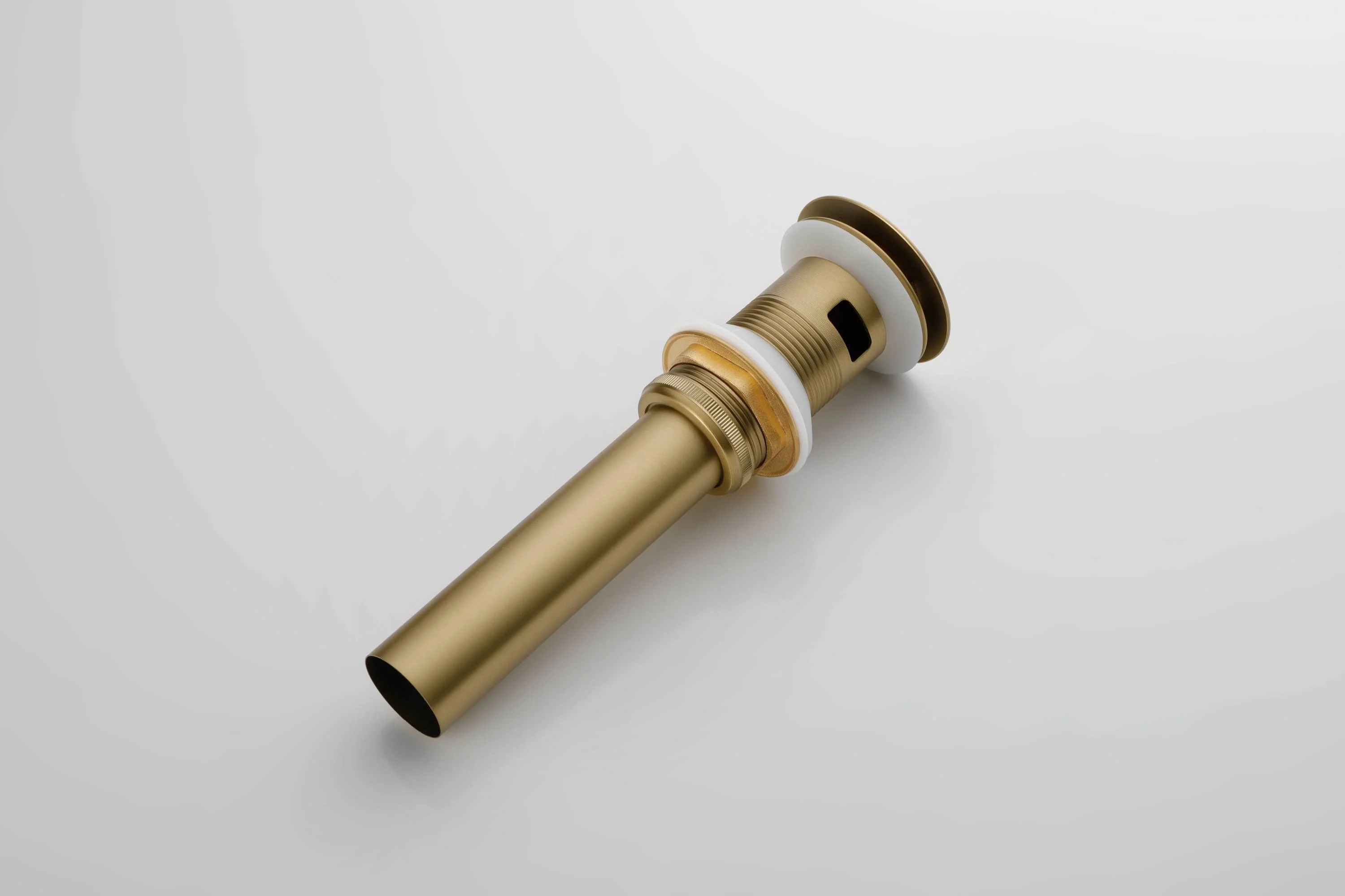 Brushed Gold or matte black or brushed nickel Bathroom Sink Faucet single handle with pop up overflow brass drain - Image 8