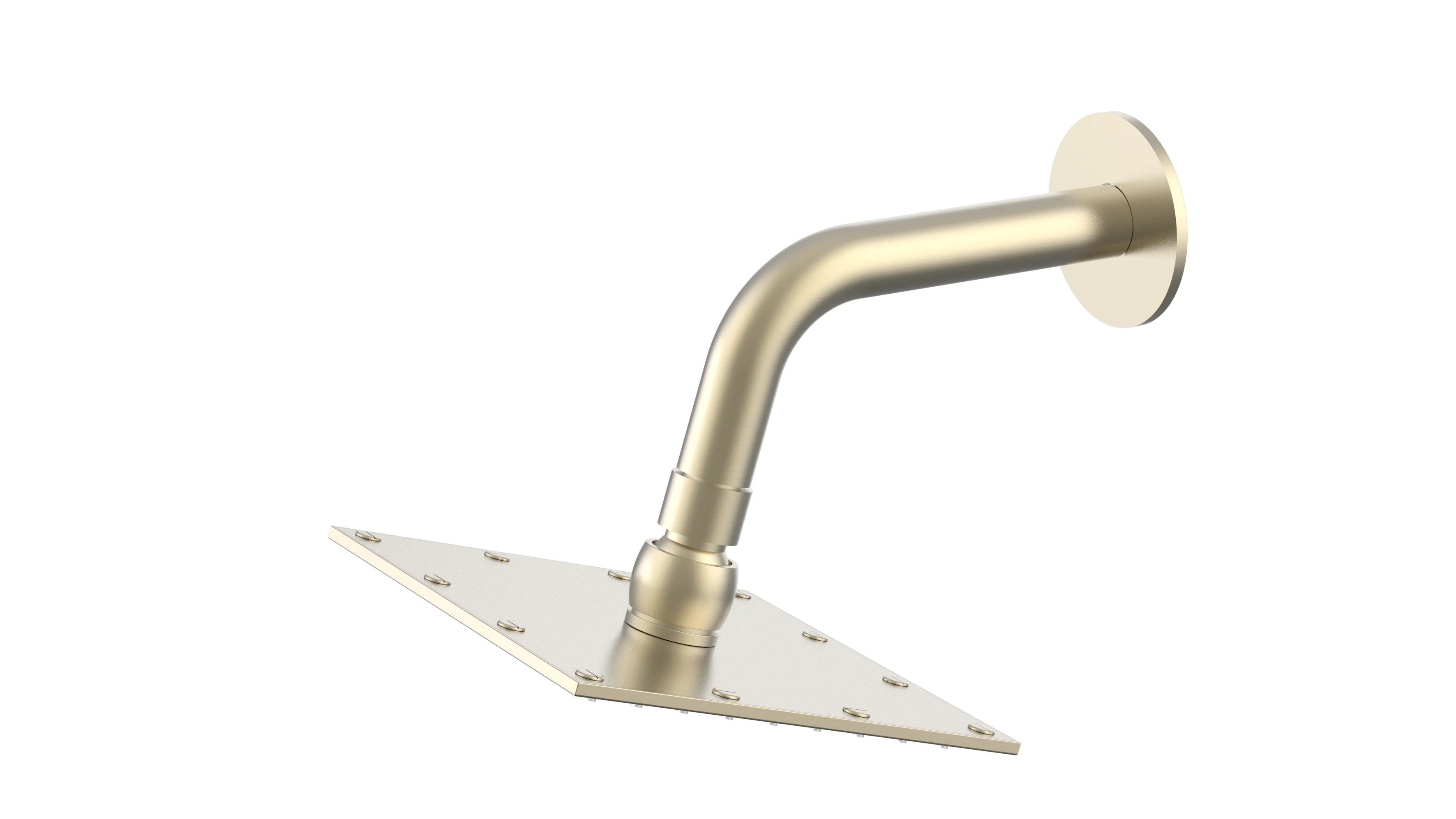 Brushed gold Ceiling mount rainfall shower heads wall mount regular shower head 4 way Thermostatic Shower valve system that each function run all together and separately - Image 3