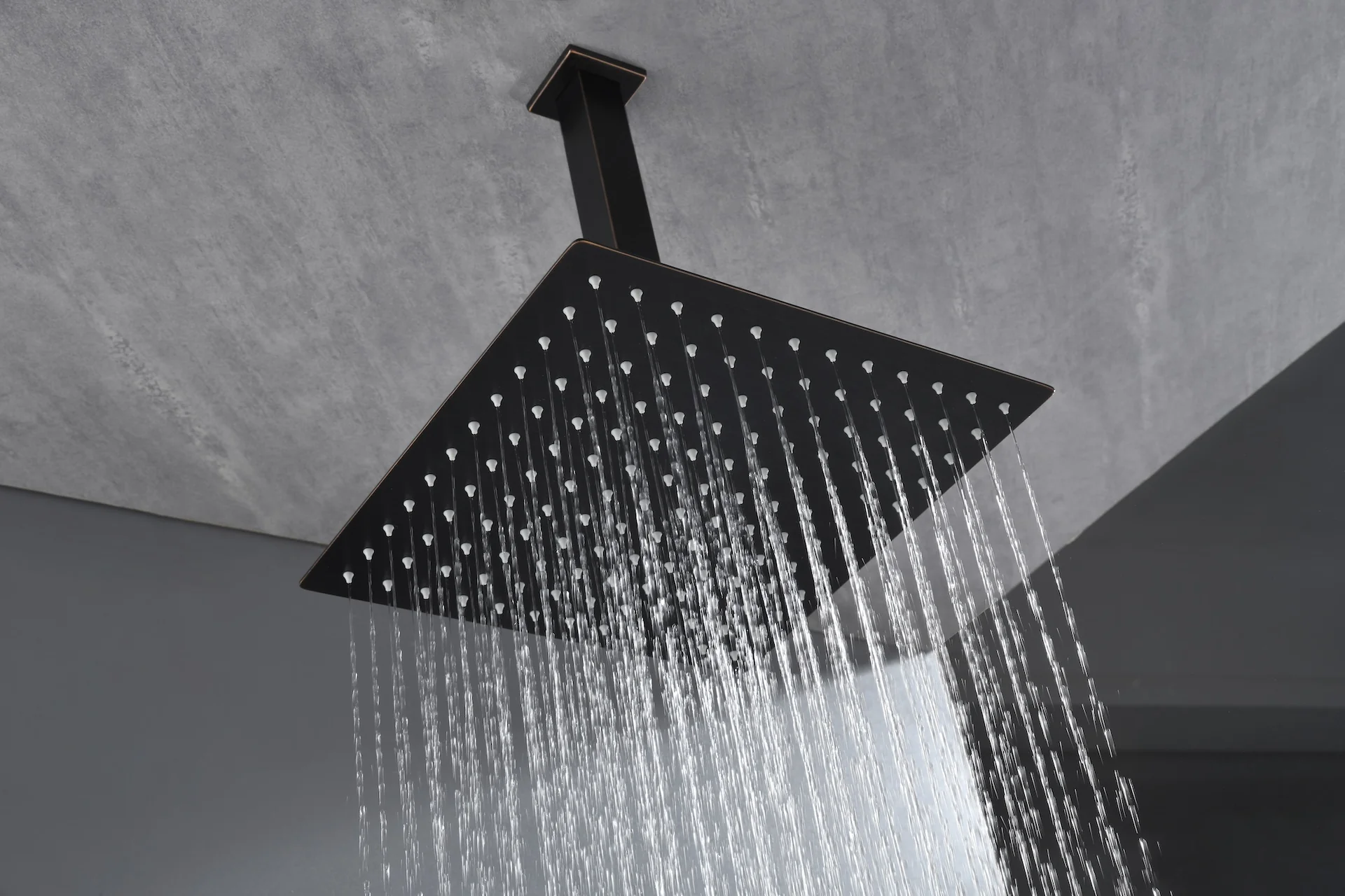 Brushed Gold Dual Ceiling & Wall Shower Heads with 3-Way Thermostatic Valve System - Seamless Functionality Both Together & Separately - Image 19