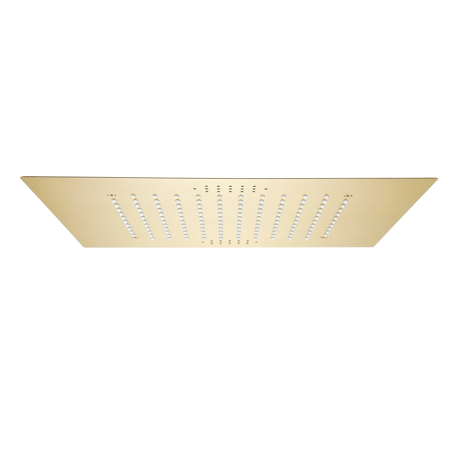 20'' Flush-Mounted Brushed Gold Rain Shower Head with 3-Way Digital Display Thermostatic Faucet, Music, and 64-LED Lights - All Functions Operable Simultaneously or Separately - Image 10