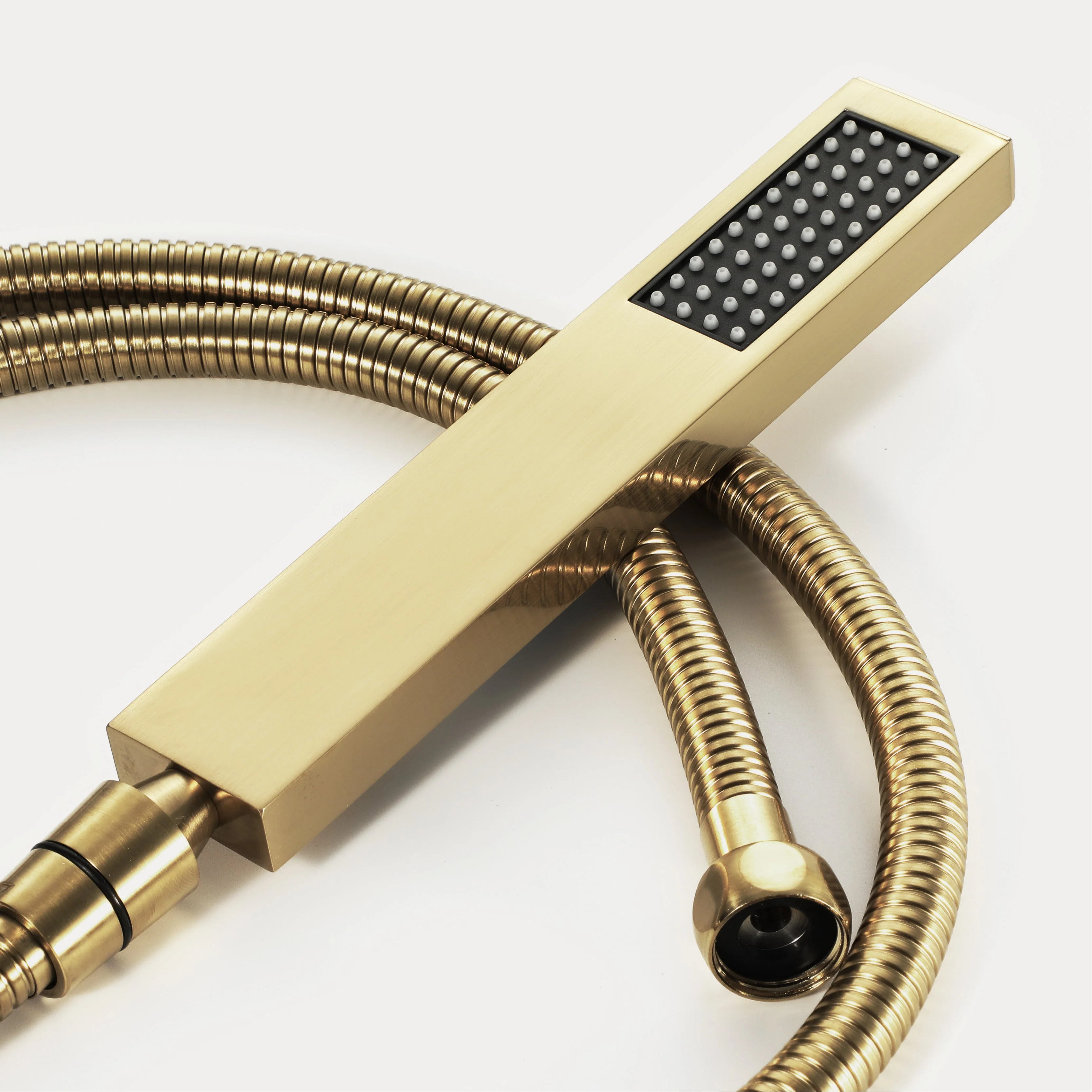 31 x 23-Inch Brushed Gold Flush-Mounted LED Music Shower Head with 6-Way Thermostatic Faucet and Regular Head - Combined or Independent Functionality - Image 11