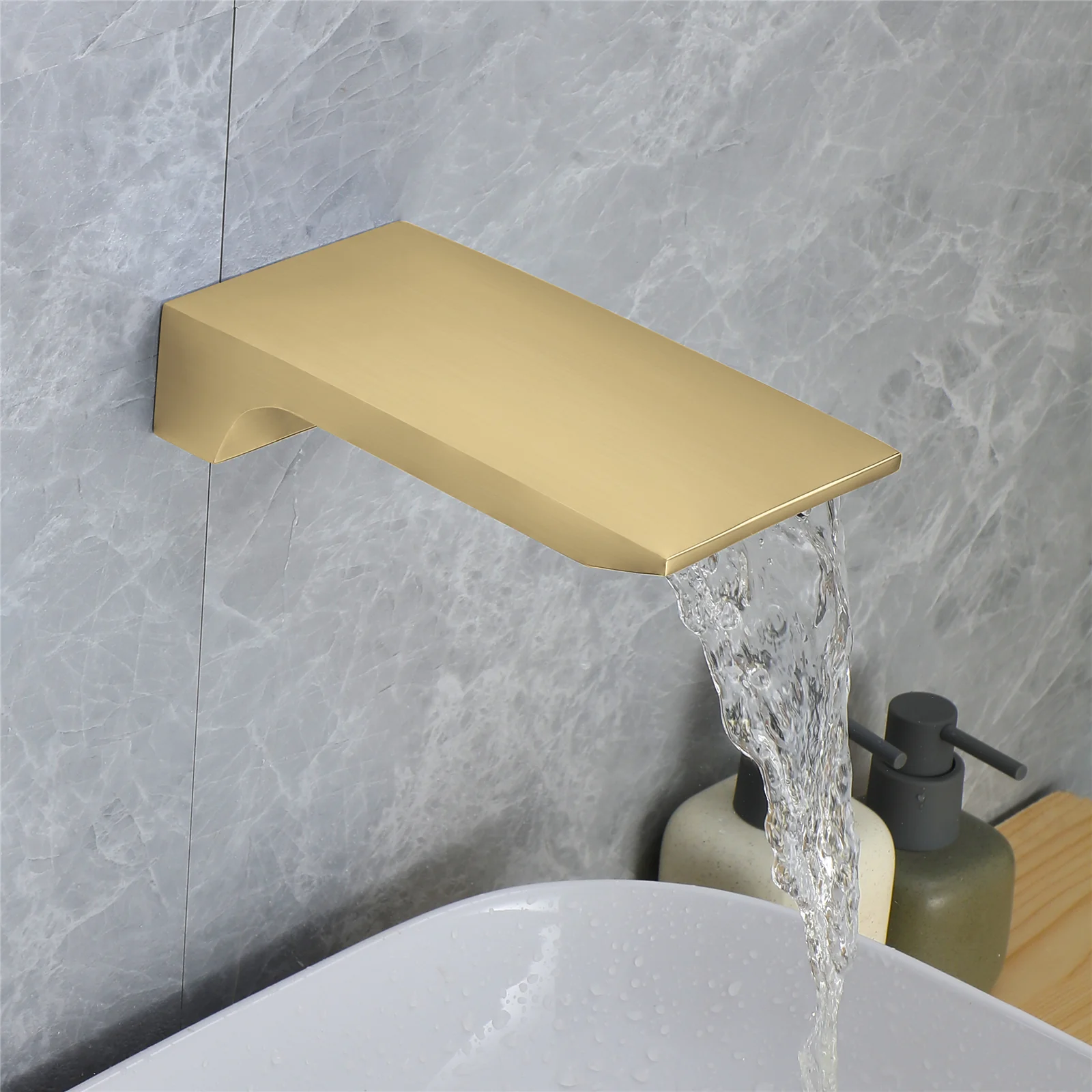 Brushed Gold 3-Way Digital Display Thermostatic Shower System: Featuring a Tub Spout and 6-Inch Regular Head with Simultaneous and Independent Functionality - Image 6