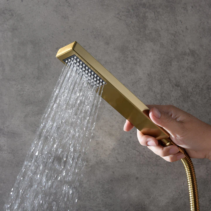 Brushed Gold 3-Way Digital Display Thermostatic Shower System: Featuring a Tub Spout and 6-Inch Regular Head with Simultaneous and Independent Functionality - Image 7