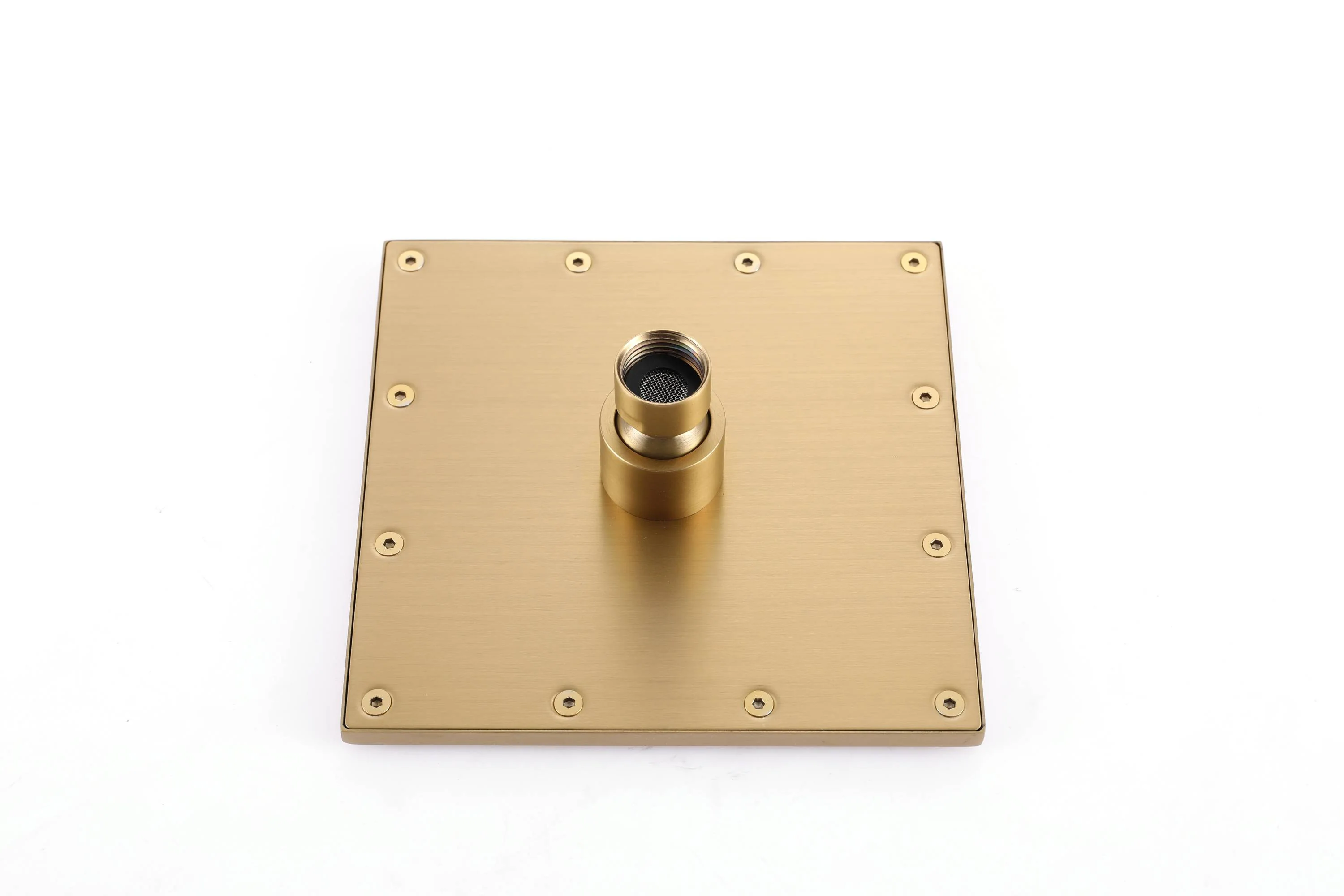 Brushed Gold Wall-Mounted 3-Way Thermostatic Shower System: Dual Regular Heads with Simultaneous and Independent Functionality - Image 7