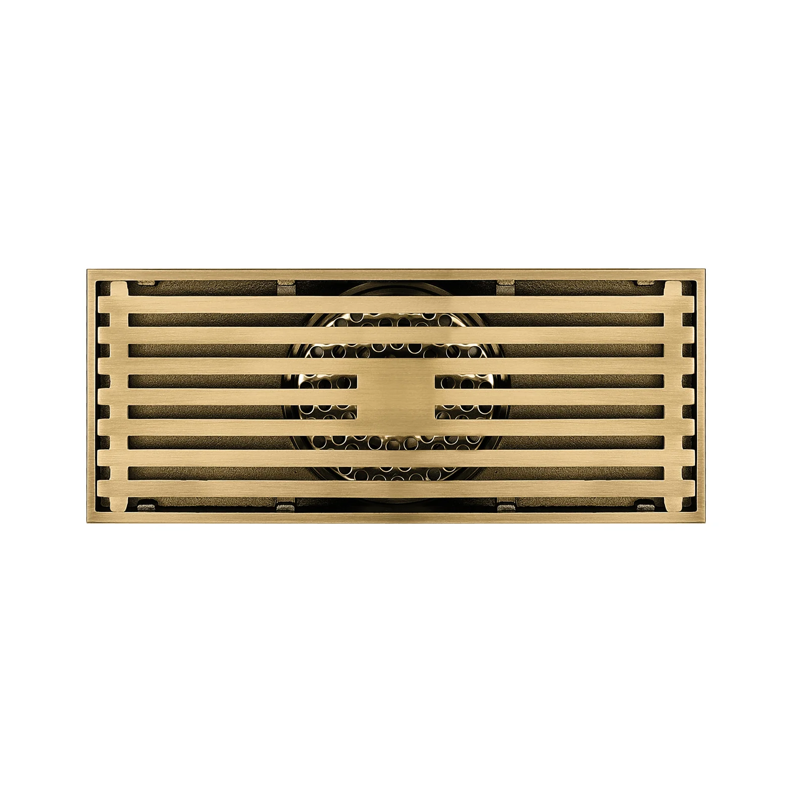 8 x3 Inch or 4 x 4 inch Shower Linear Brushed Gold Drain Rectangular Floor Drain with Accessories Square Hole Pattern Cover Grate Removable  Brushed Gold Brass - Image 5