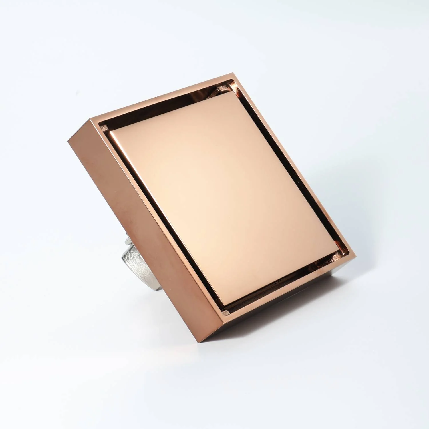 Rose Gold brass floor drain 4x4inch - Image 3