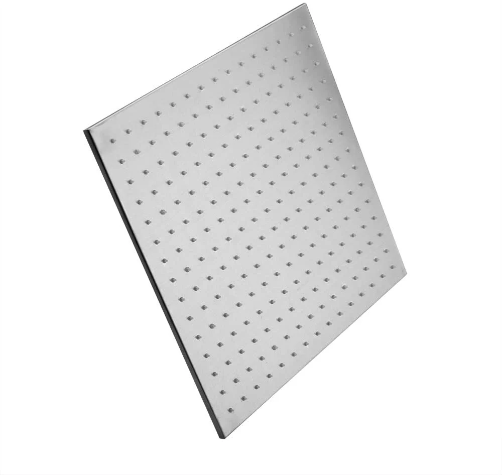 Brushed Nickel Ceiling-Mounted Rain Shower System: Available in 12'' or 16'', with Optional LED Light, Includes 6 Body Jets and 3-Way Thermostatic Shower Faucet, Each Function Works Simultaneously or Separately - Image 8