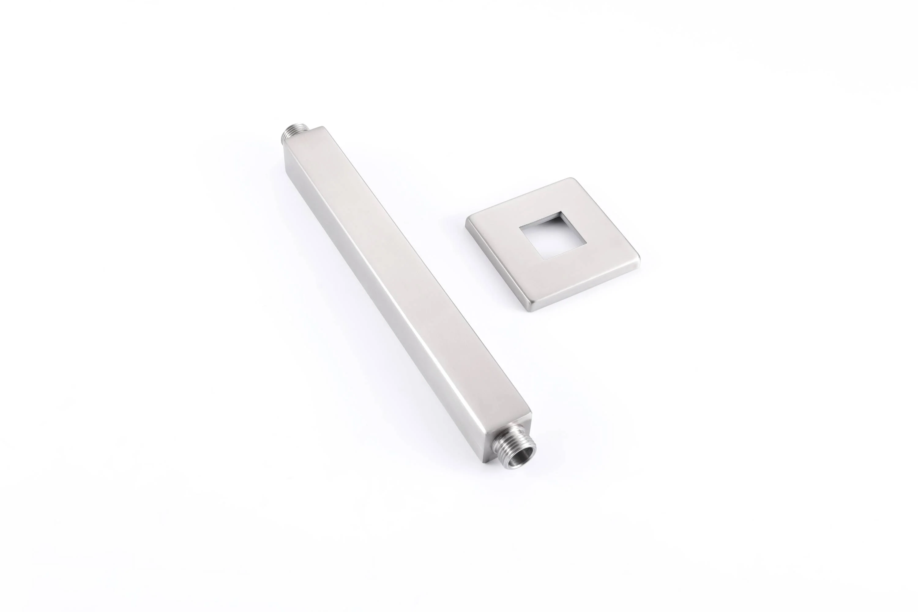 Brushed Nickel 4-Way Thermostatic Wall Mount Shower System - Featuring Dual Functionality with 12 or 16-inch LED or Non-LED Rain Head and High Pressure 6-inch Regular Head - Image 18