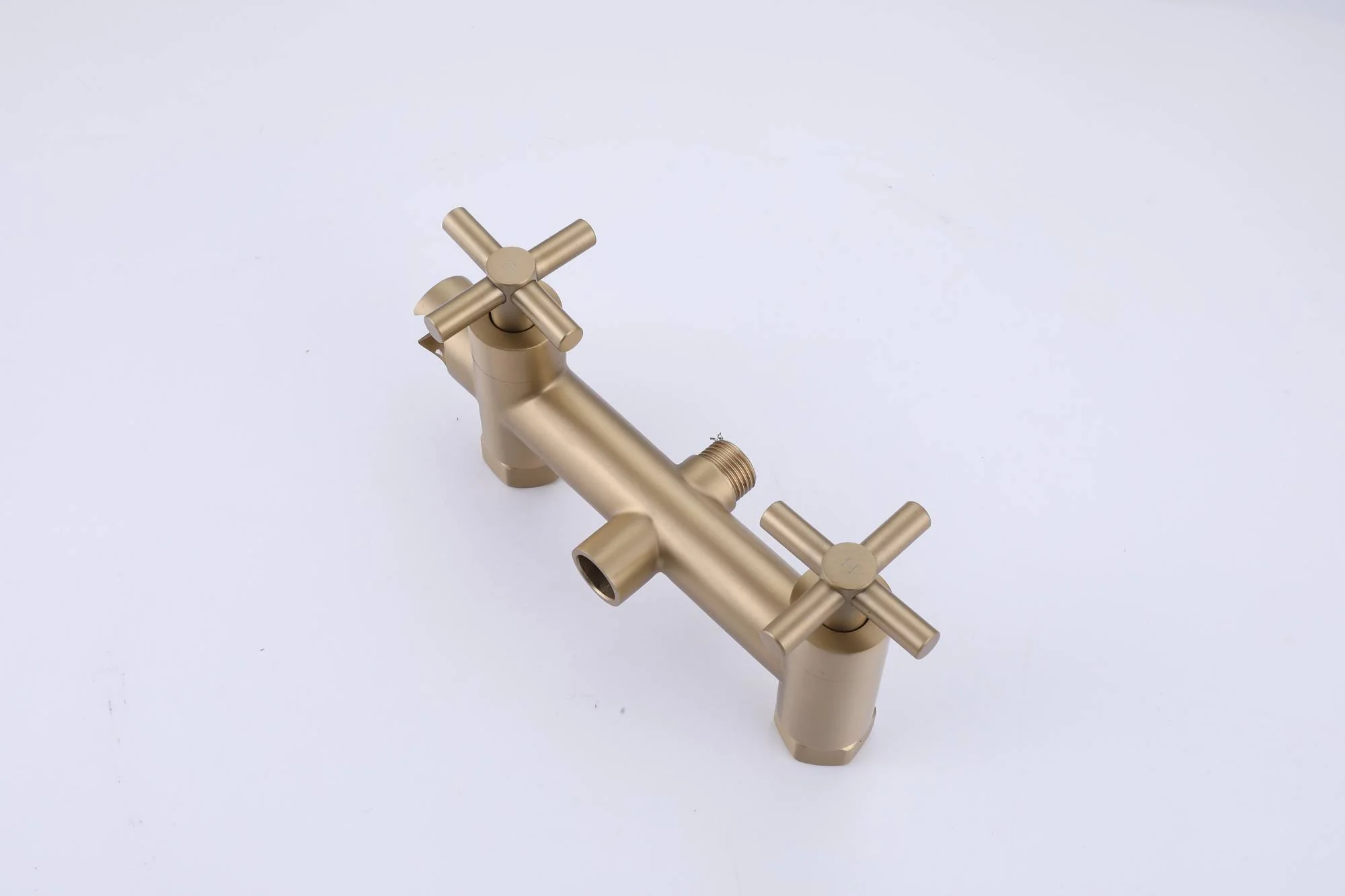 Brushed Gold Pot Filler Faucet Folding Stretchable Brass Hot & Cold Kitchen Faucet Wall Mount with side sprayer - Image 8