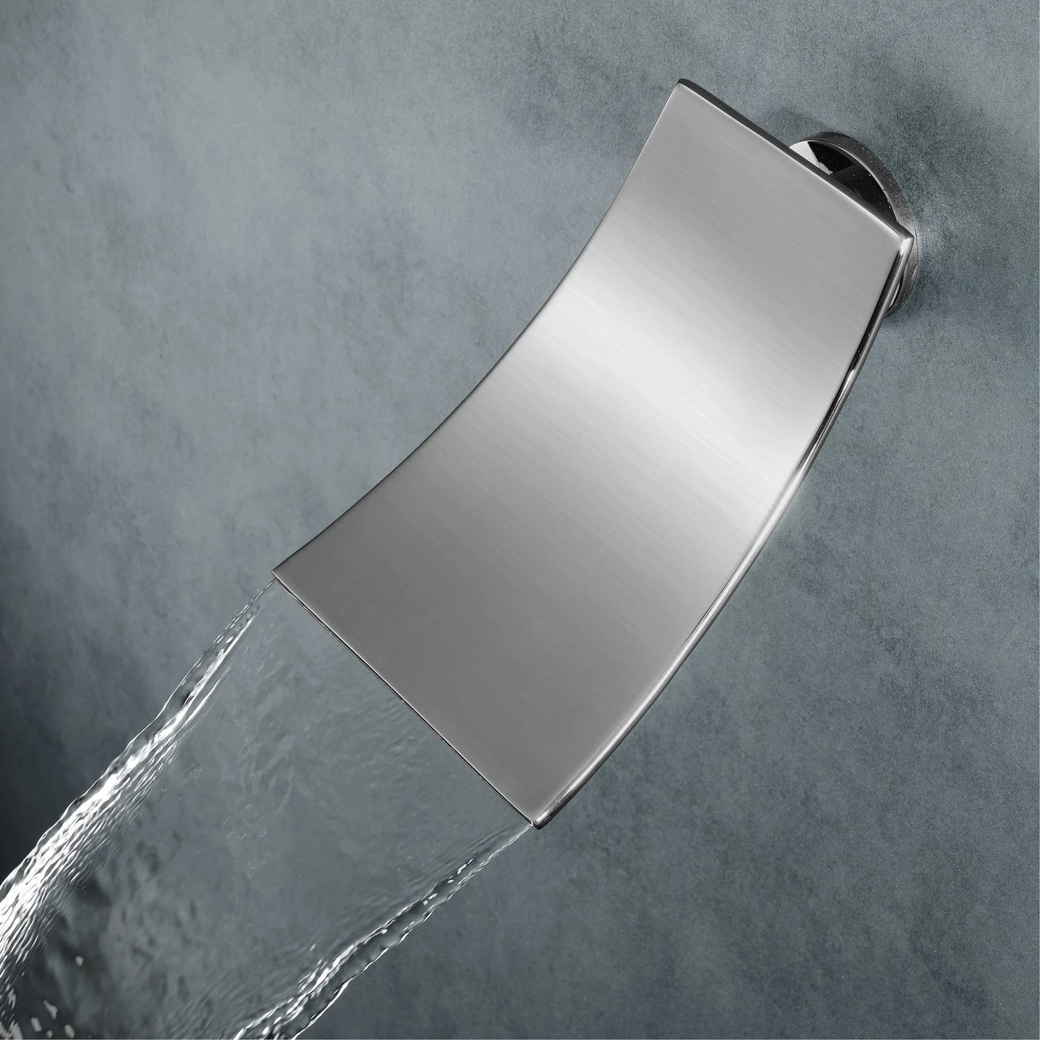 Ceiling mounted 3 functions Thermostatic Brushed Nickel rain Shower Faucet With waterfall tub spout - Image 10