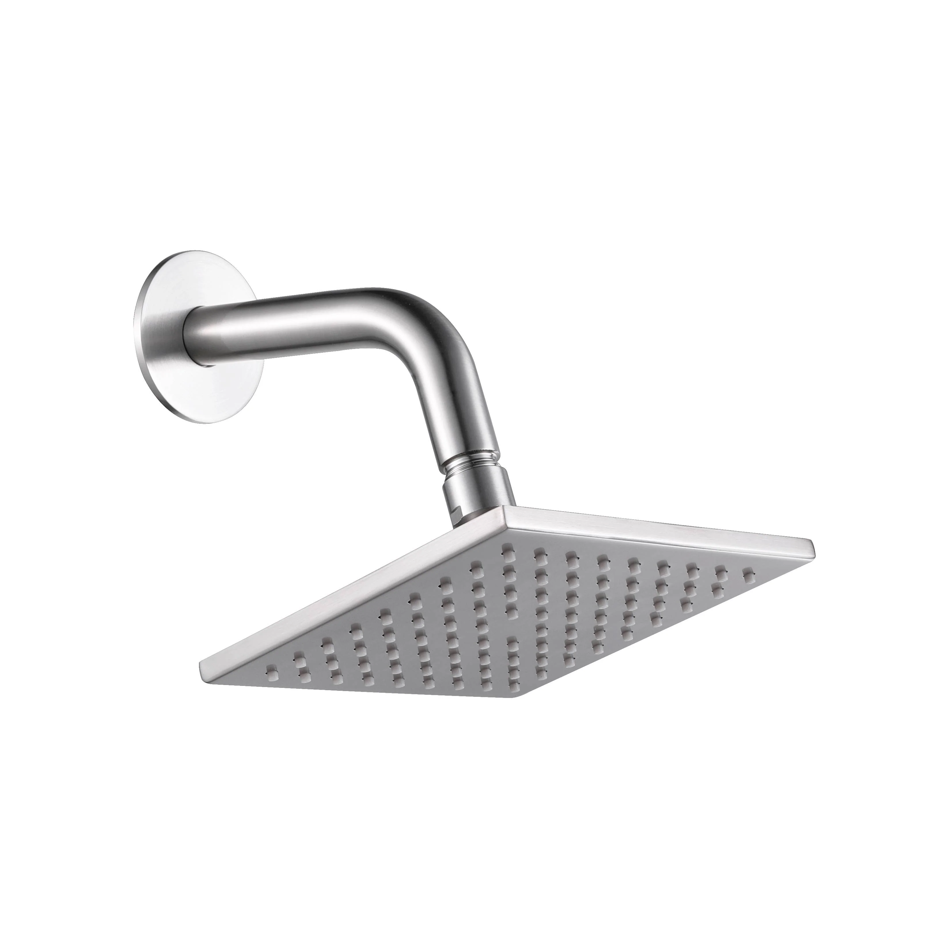 Brushed Nickel 4-Way Thermostatic Ceiling Mount Shower System - Featuring Dual Functionality with 12 or 16-inch LED or Non-LED Rain Head and High Pressure 6-inch Regular Head - Image 21
