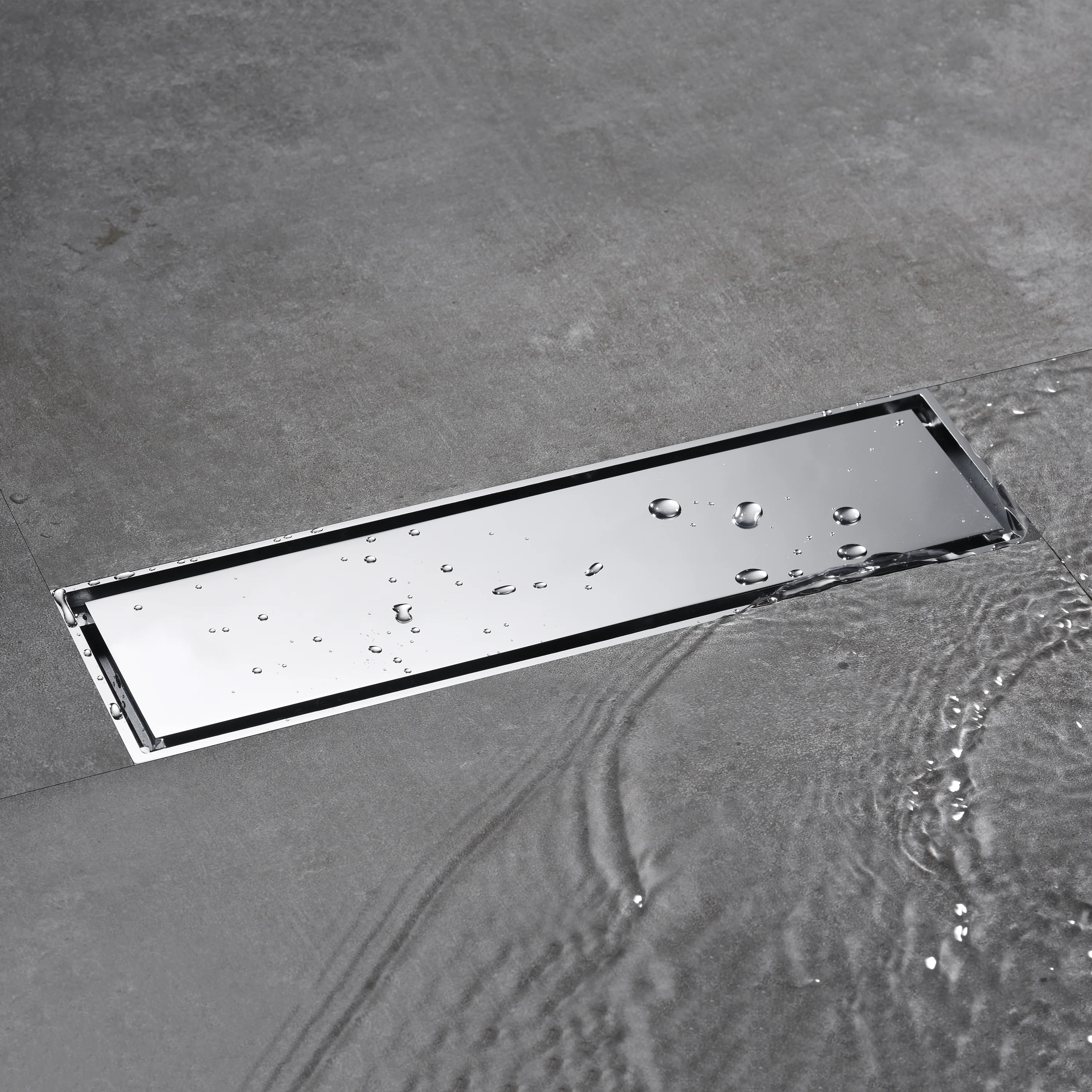 Chrome brass floor drain 11.8inch x 4.3 inch - Image 3