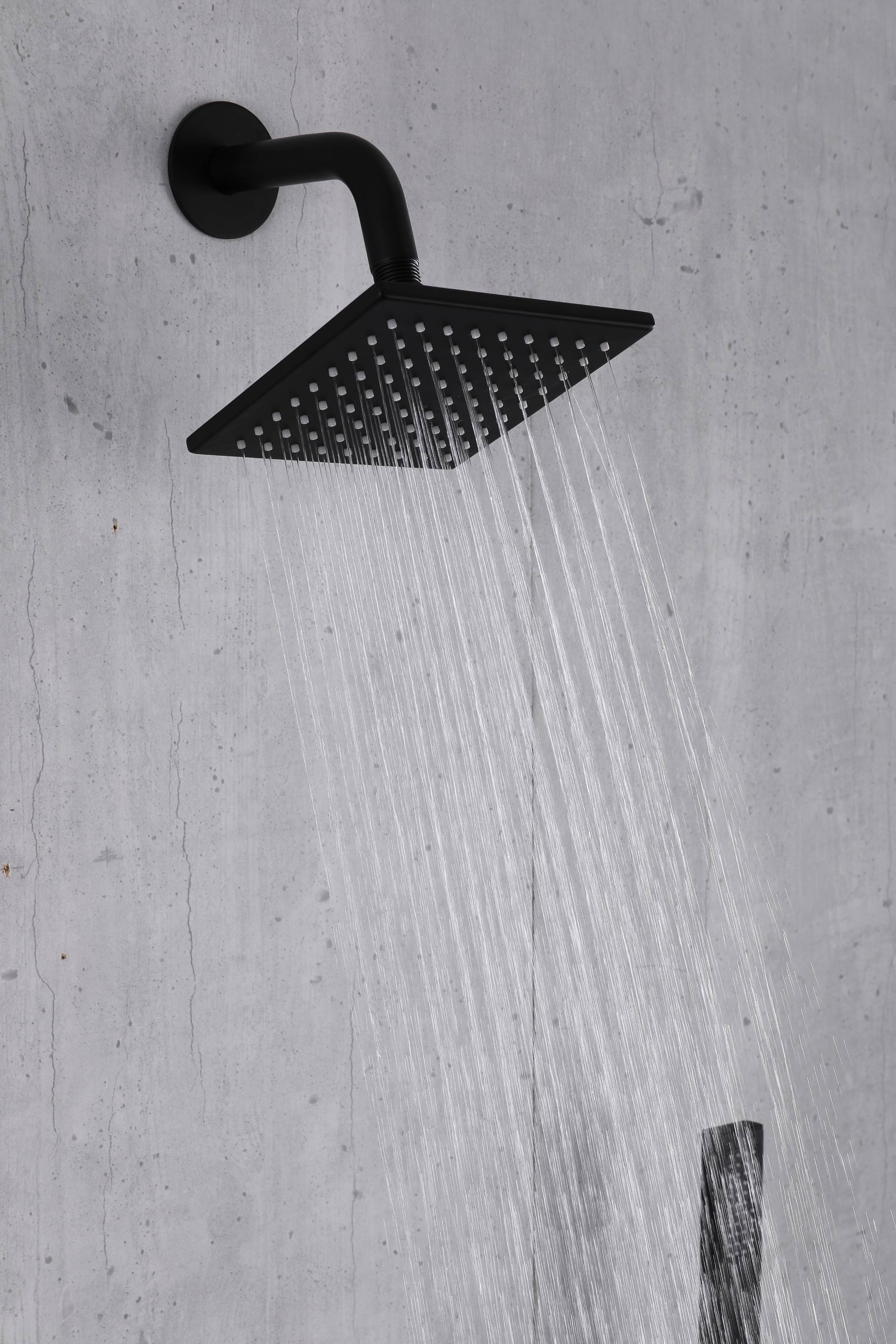 Matte Black Ceiling Mount 4-Way Digital Thermostatic Shower Faucet with Dual 6" Regular Head - Image 7