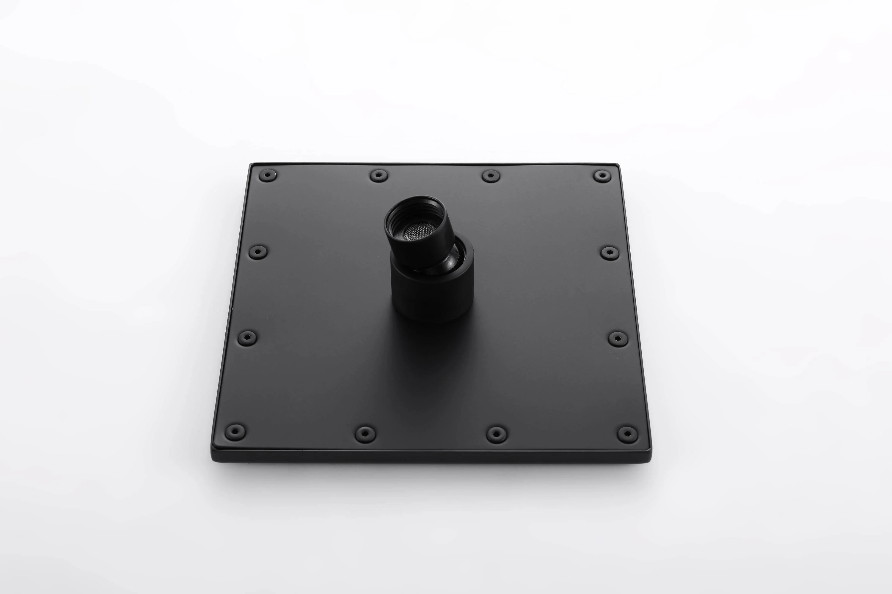 Matte Black 12-Inch Flush-Mount Shower Faucet Set: 4-Way Thermostatic Control, 64-Color LED Lights, Bluetooth Music, Regular Head - Available With or Without Digital Display - Image 7