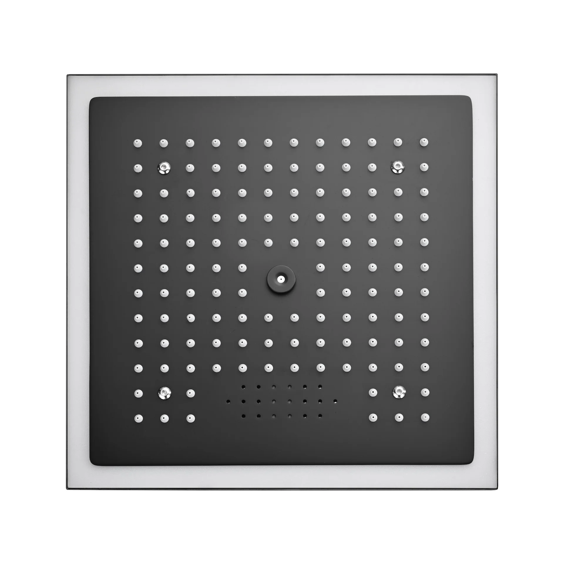 12-Inch Matte Black Flush Mount Shower Faucet Set with Digital Display: 4-Way Thermostatic Control, 64-Color LED Lights, Bluetooth Music, Body Sprayers and Regular Head - Image 10