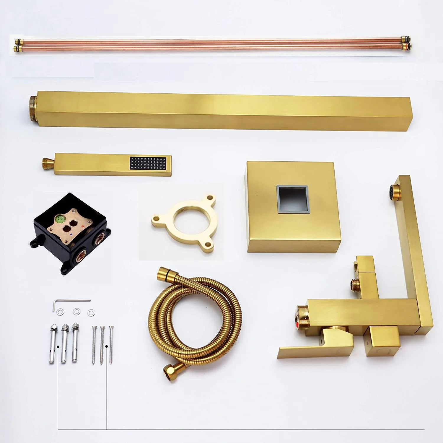 Polished Gold Freestanding Bathtub Faucet Tub Filler: Featuring a Waterfall Design and Floor Mount - Image 4