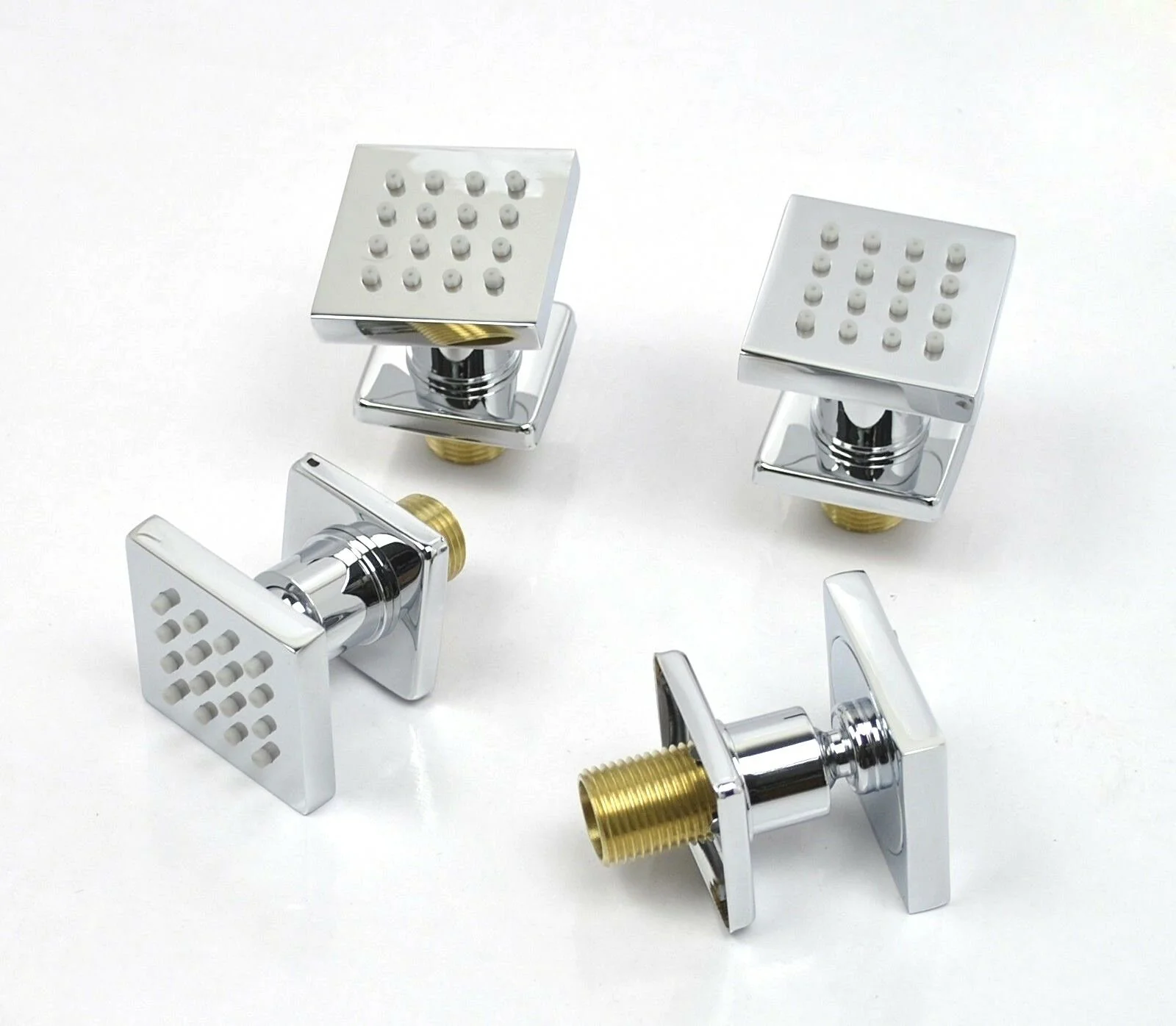 Chrome Ceiling-Mounted Shower System with LED, Digital Display, Anti-Scald, and Body Jets - Image 4