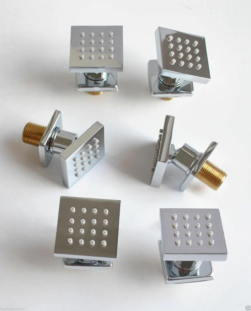 Chrome Ceiling-Mounted Shower System with LED, Digital Display, Anti-Scald, and Body Jets - Image 5