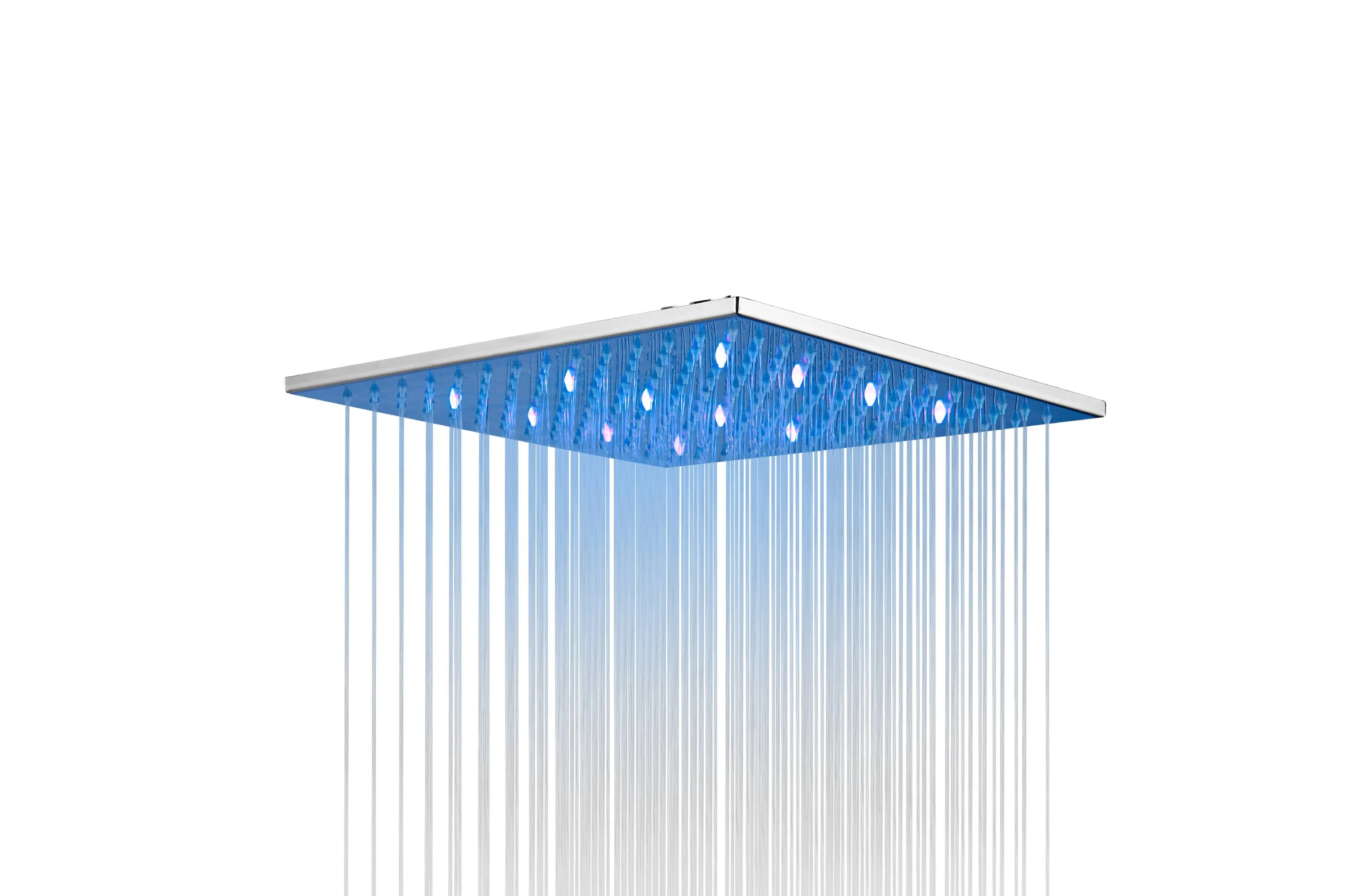 Chrome Ceiling-Mounted Shower System with LED, Digital Display, Anti-Scald, and Body Jets - Image 8