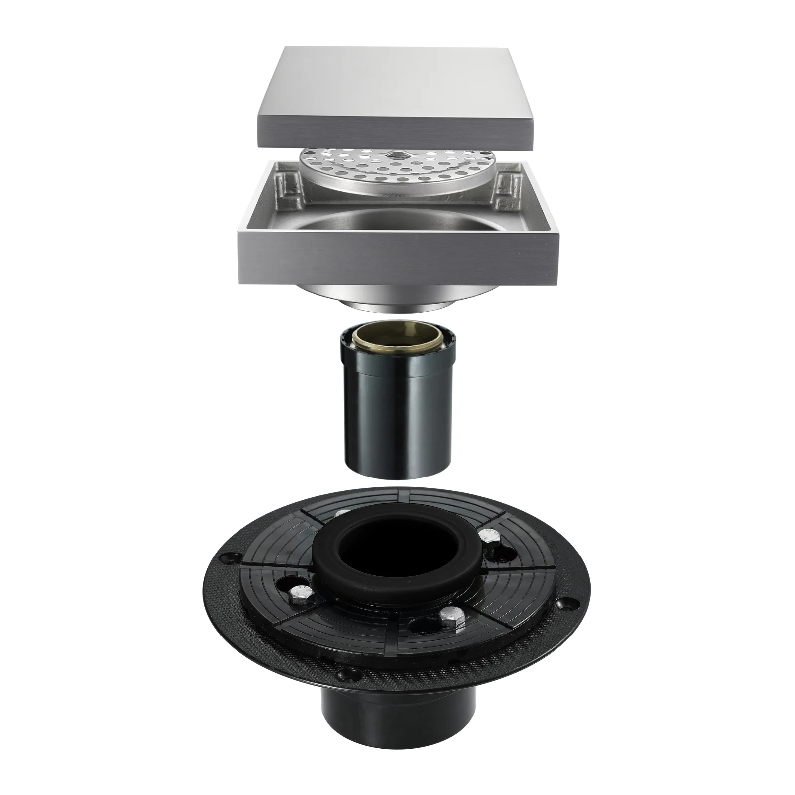 Brushed nickel stainless floor drain 6x6inch - Image 4