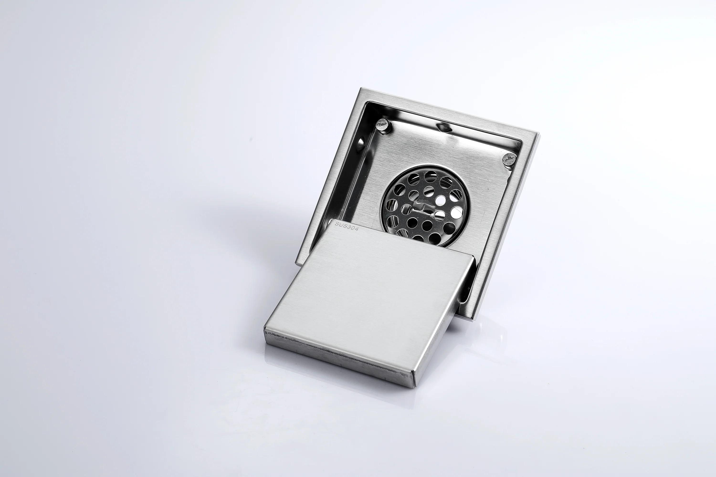 Brushed nickel stainless floor drain 6x6inch - Image 5
