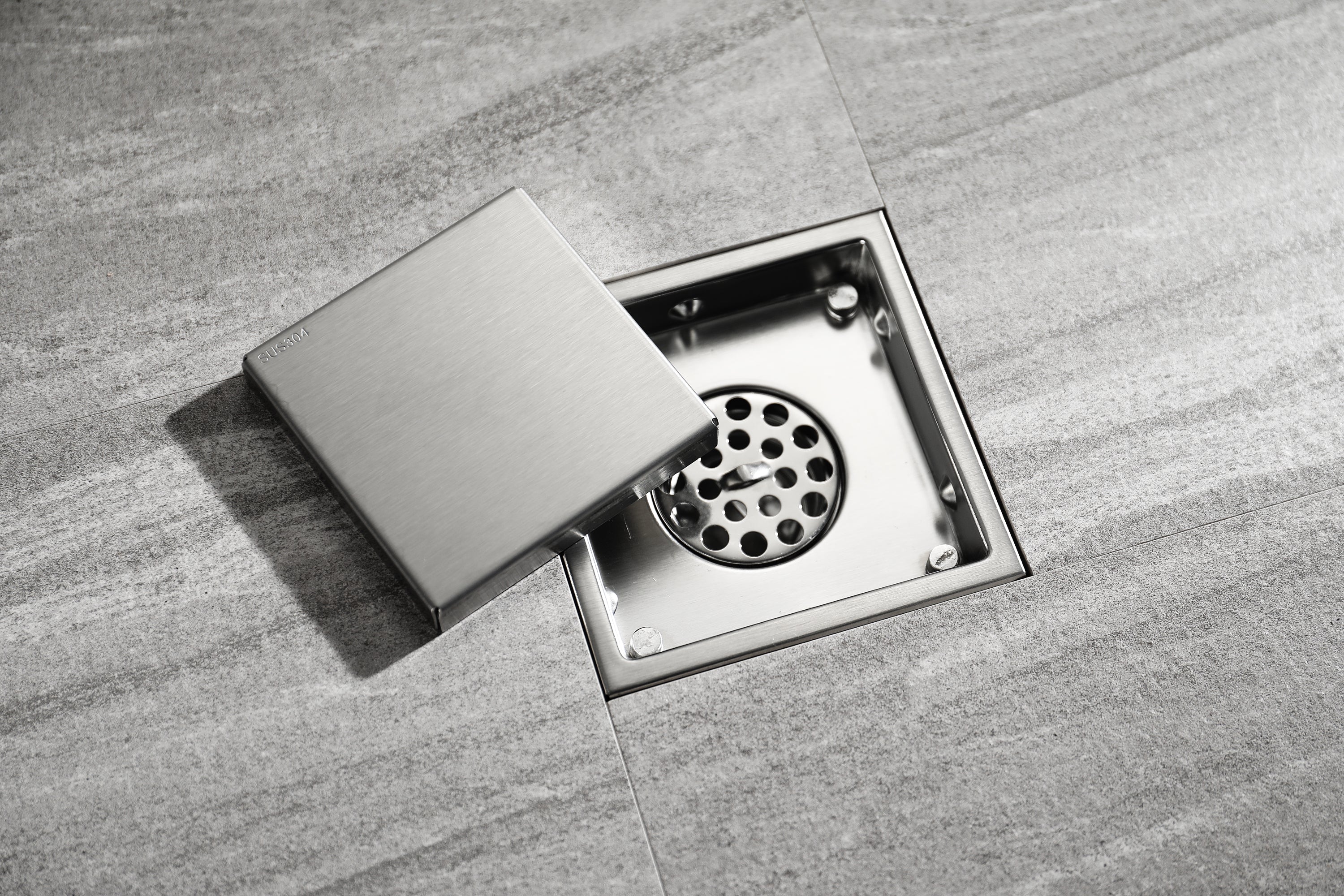 Brushed nickel stainless floor drain 6x6inch - Image 7