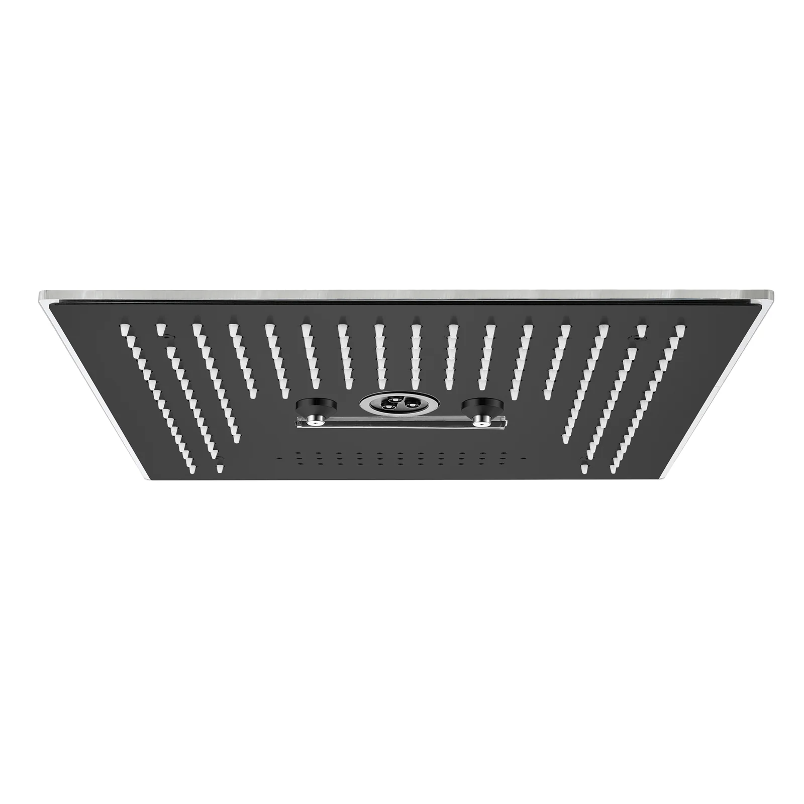 Flushed Mounted Matte Black 16'' x 16'' Shower Head: Featuring 64 LED Lights, Music, Rainfall, Waterfall, Mist, 360 Degrees Rotation, and Hydro Jet Technology - Image 12