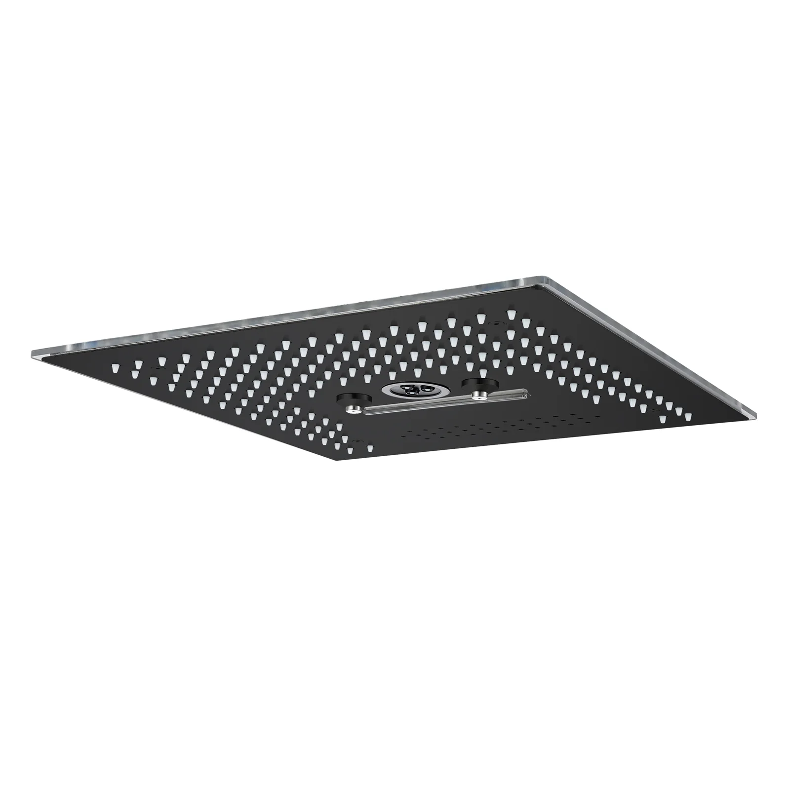 Flushed Mounted Matte Black 16'' x 16'' Shower Head: Featuring 64 LED Lights, Music, Rainfall, Waterfall, Mist, 360 Degrees Rotation, and Hydro Jet Technology - Image 13