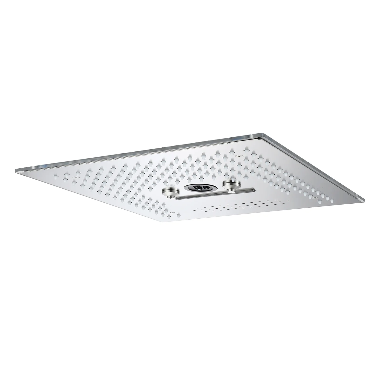 Flushed Mounted Brushed Nickel 16'' x 16'' Shower Head: Featuring 64 LED Lights, Music, Rainfall, Waterfall, Mist, 360 Degrees Rotation, and Hydro Jet Technology - Image 3