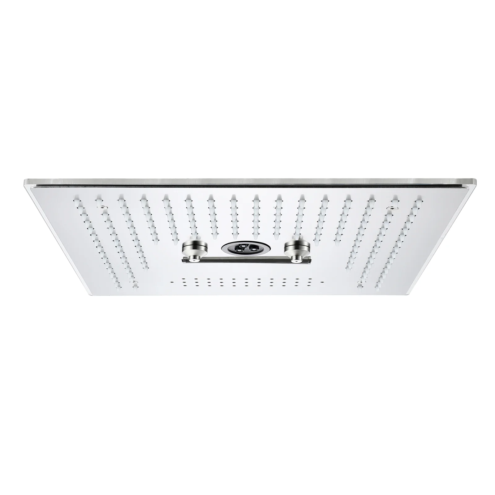 Flushed Mounted Brushed Nickel 16'' x 16'' Shower Head: Featuring 64 LED Lights, Music, Rainfall, Waterfall, Mist, 360 Degrees Rotation, and Hydro Jet Technology - Image 4