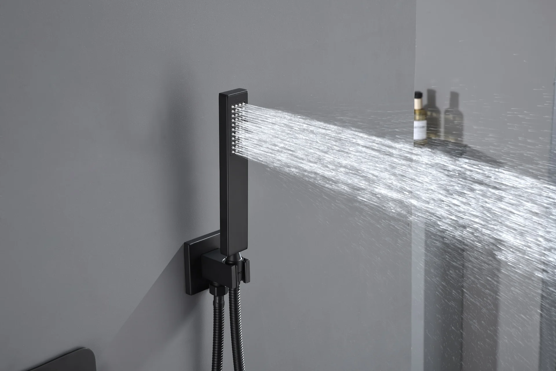 Flush Mount 16 x 16 inch or 32 x 8 inch rainfall waterfall 64 LED light Shower Head 3 way Digital Display Shower Faucet - Image 23
