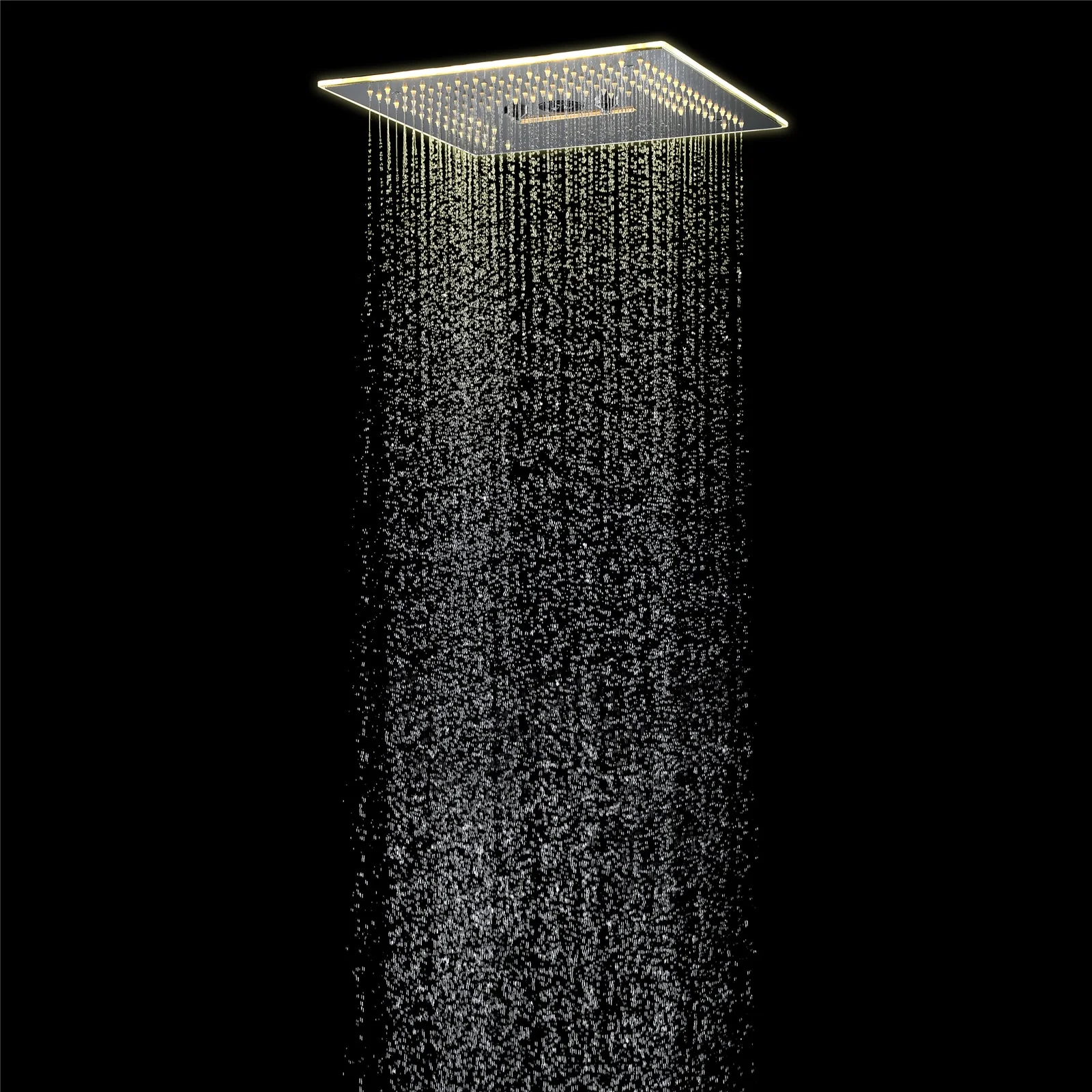 Matte Black 6-Way Digital Display Thermostatic Shower Faucet: Flush-Mounted 16-Inch Head, Rainfall, Waterfall, Mist, Hydro-Water Massage, 64-Color LED Lighting, and Bluetooth Music - Image 13