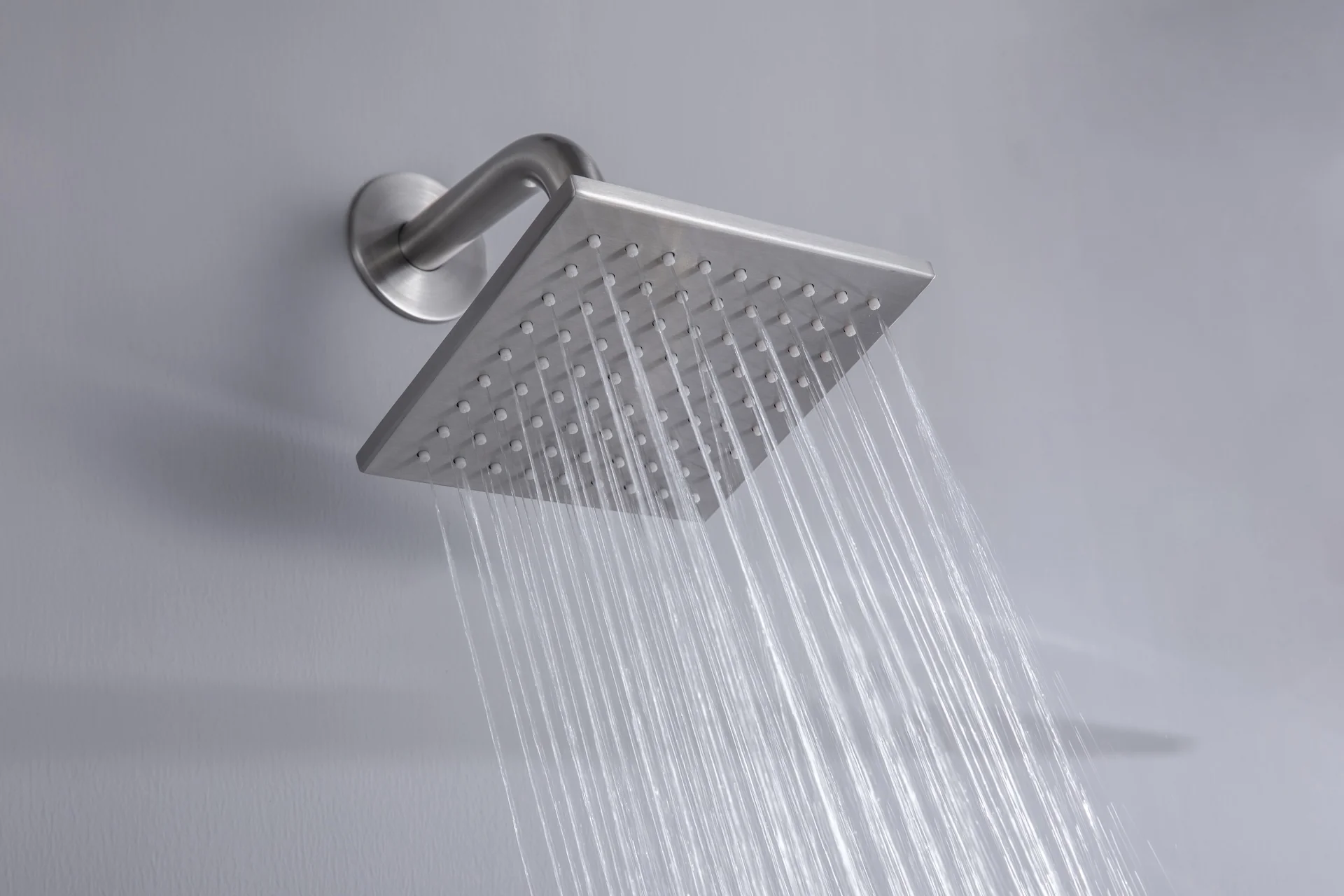 24 inch flush mount rainfall waterfall shower head 4 way thermostatic shower faucet with handle wand and regular head - Image 19
