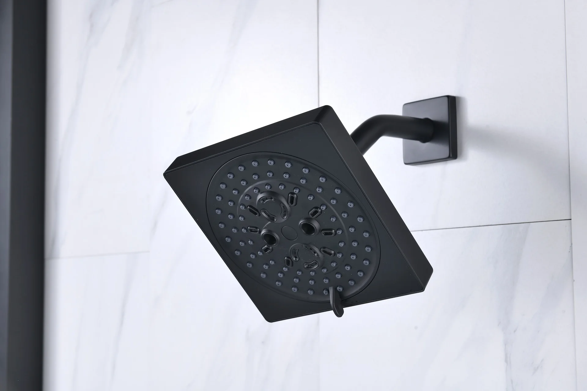 24 inch flush mount rainfall waterfall shower head 4 way thermostatic shower faucet with handle wand and regular head - Image 23