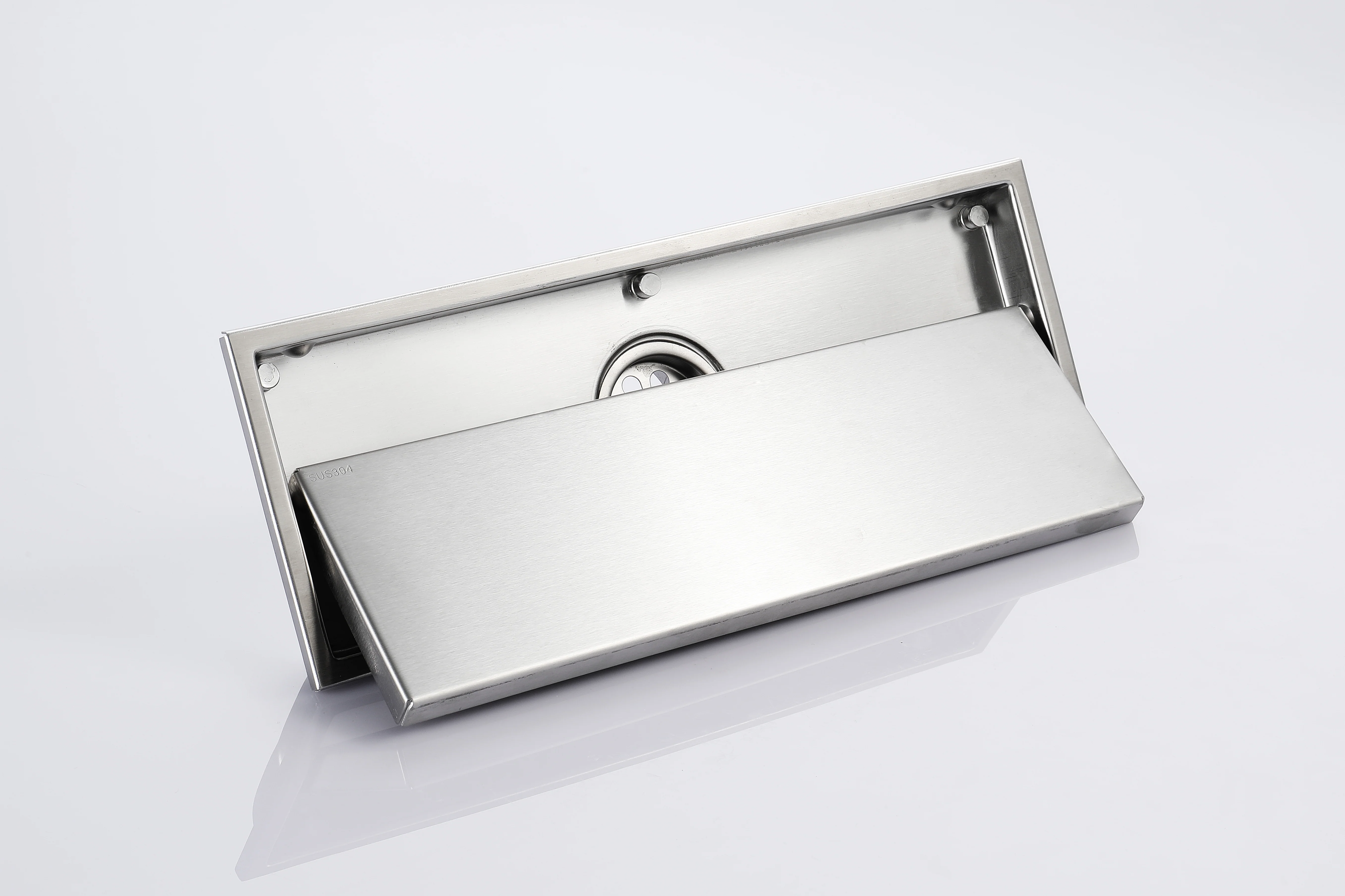 Brushed nickel stainless floor drain 11.8inch x 4.3 inch - Image 4