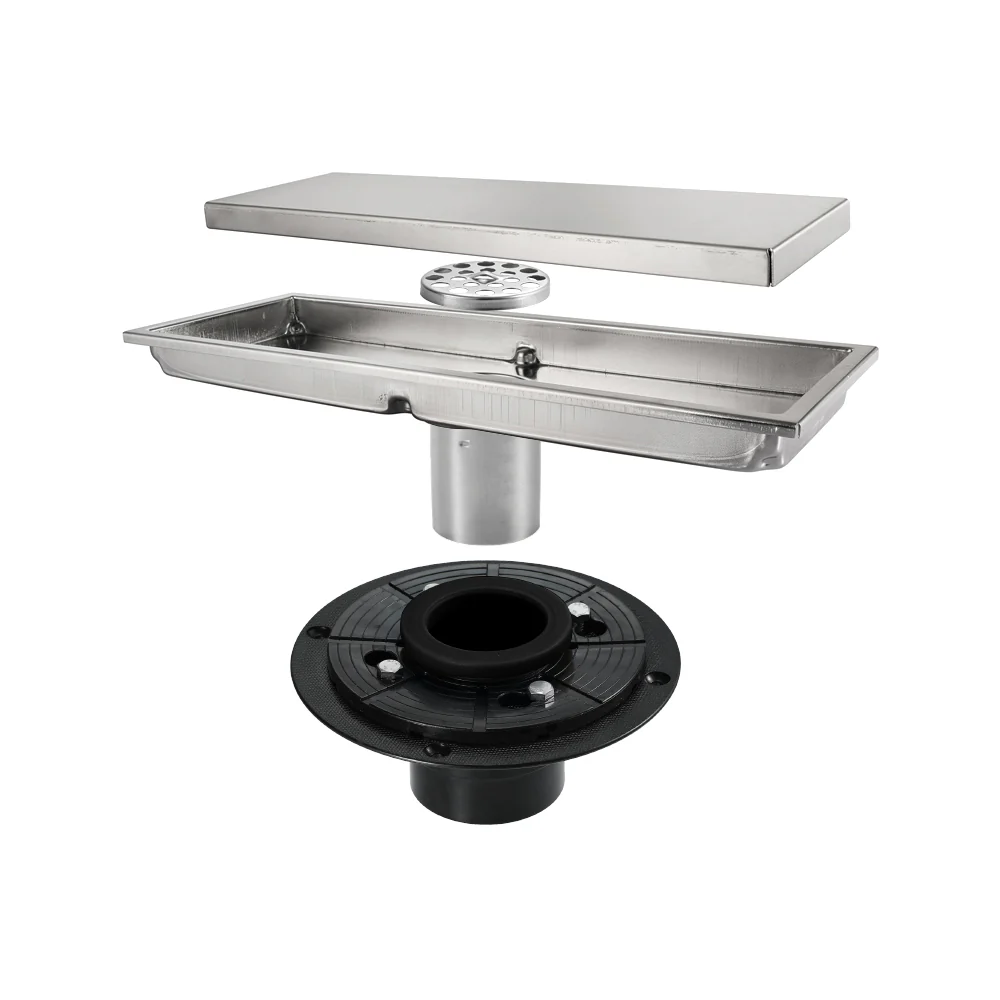 Brushed nickel stainless floor drain 11.8inch x 4.3 inch - Image 6