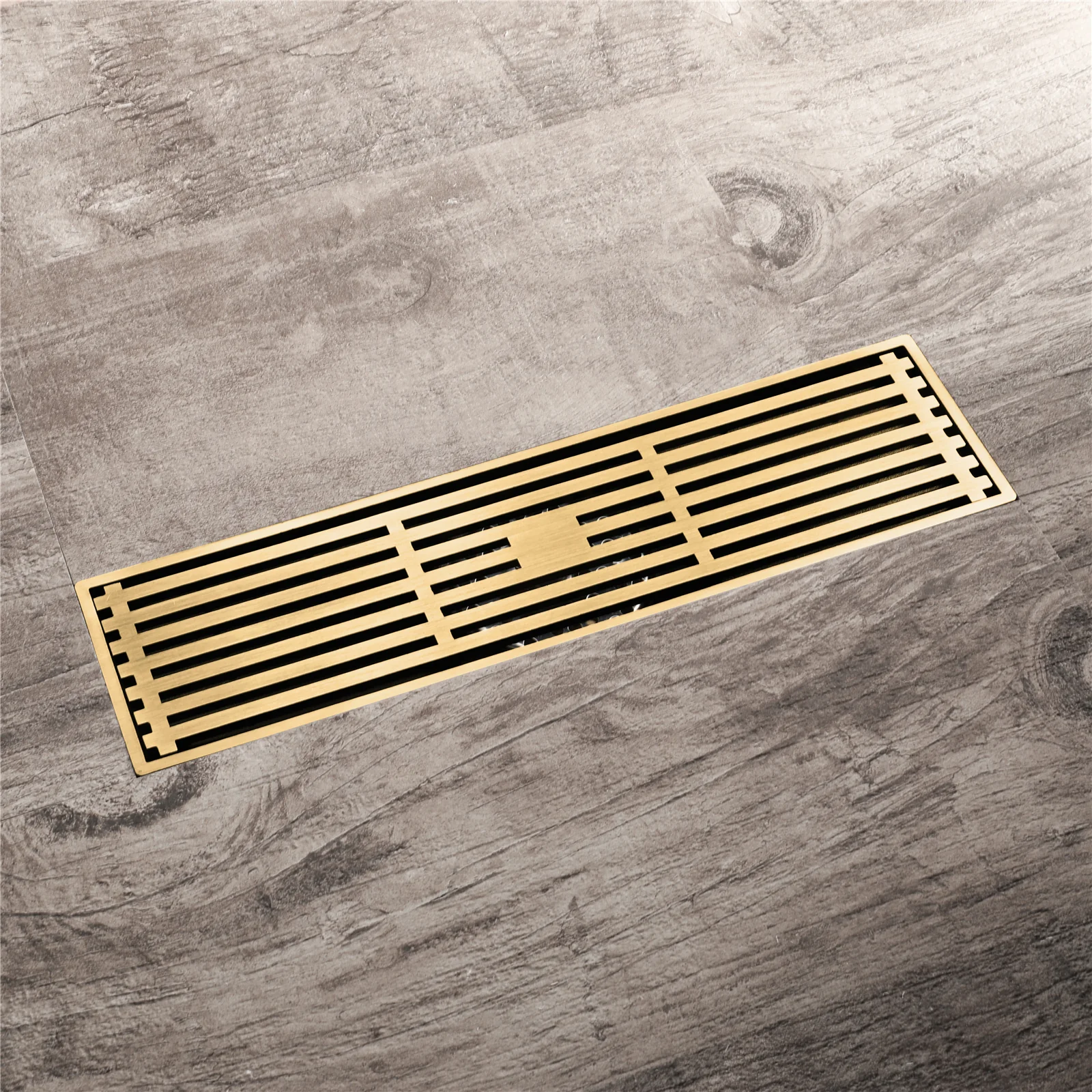 12-Inch Matte Black Rectangular Floor Drain - Square Hole Pattern Cover Grate - Removable - Includes Accessories - Image 9