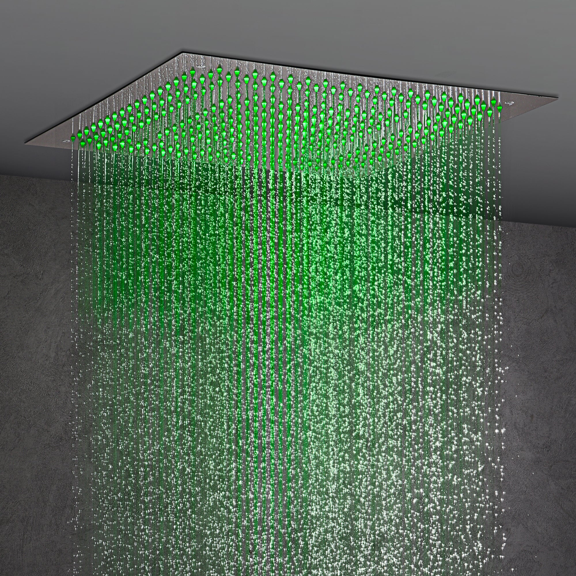 20" or "24" Flush Mount Rain Shower Head: 64 LED Lights - Image 4